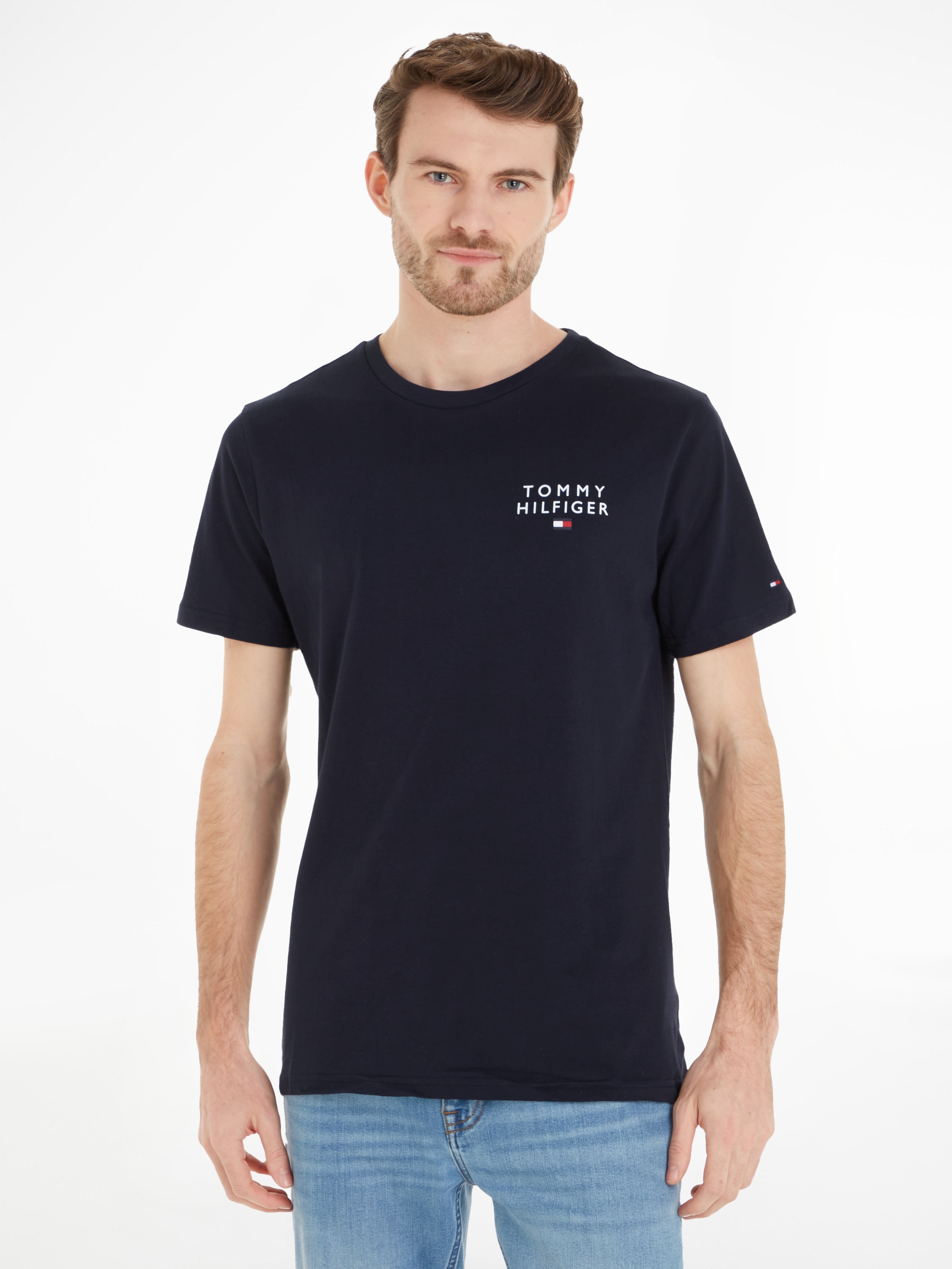 T-Shirt »CN SS TEE LOGO«, mit Tommy Hilfiger Markenlogo-Druck