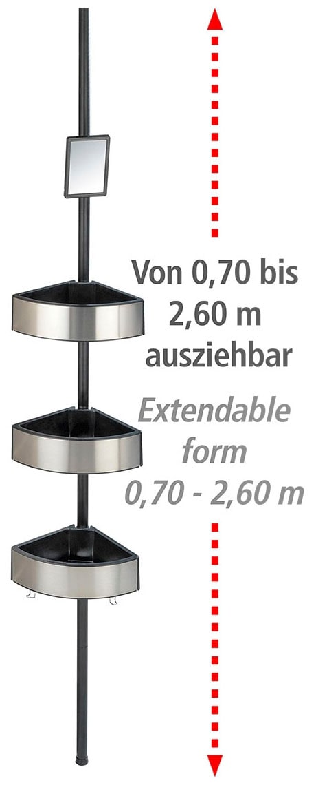 Etagen WENKO »Premium 3 Black«, Duschregal Big