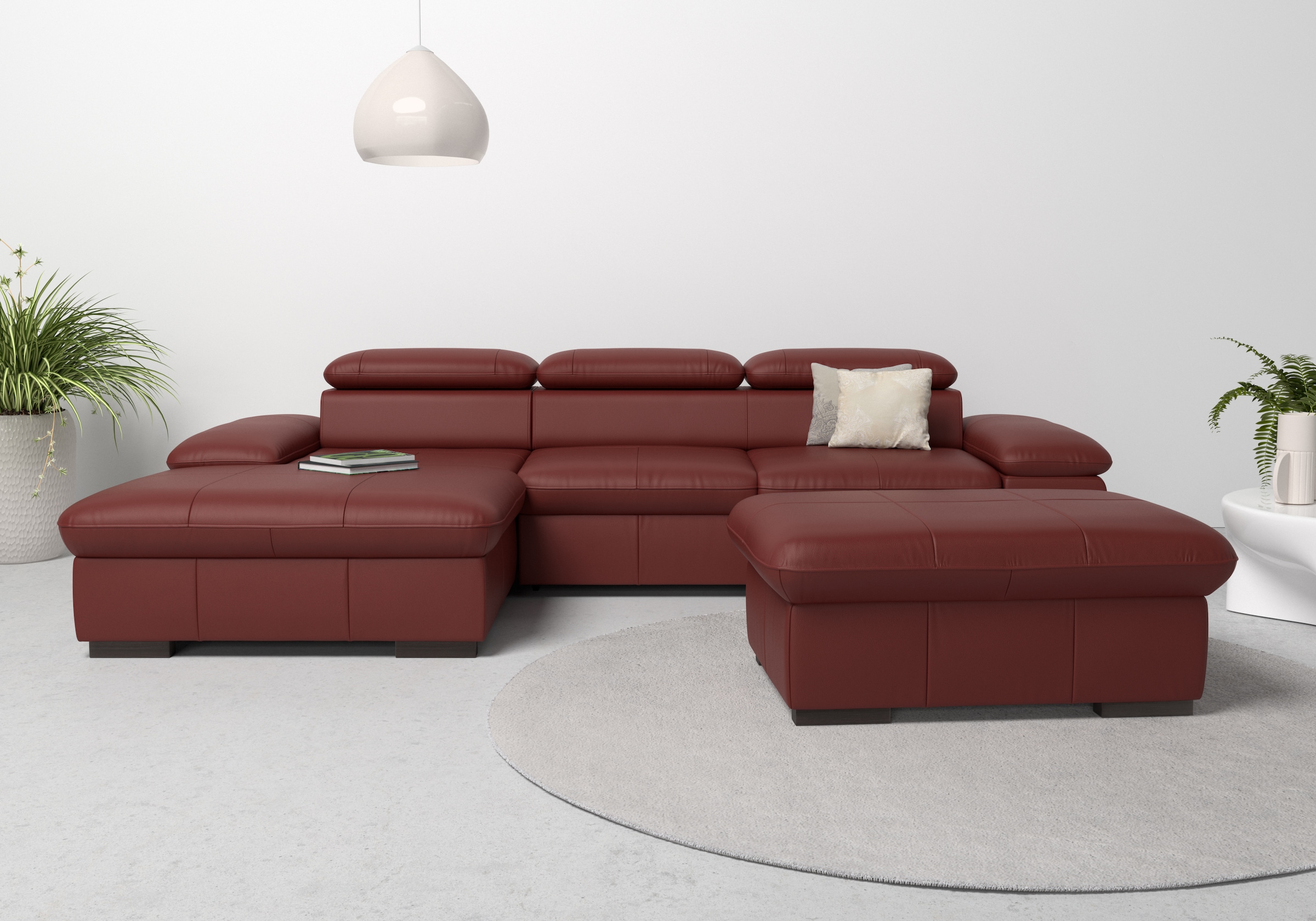 Home affaire Ecksofa »Alberto L-Form«, mit Kopfteilverstellung, wahlweise mit Bettfunktion