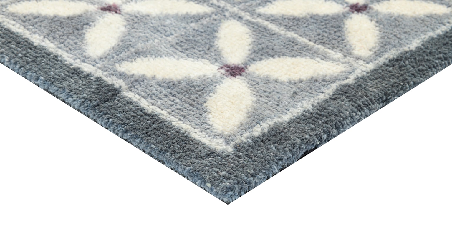Turtle Mat Tapis »Flower Fields Grey« Rectangulaire 9 mm Höhe