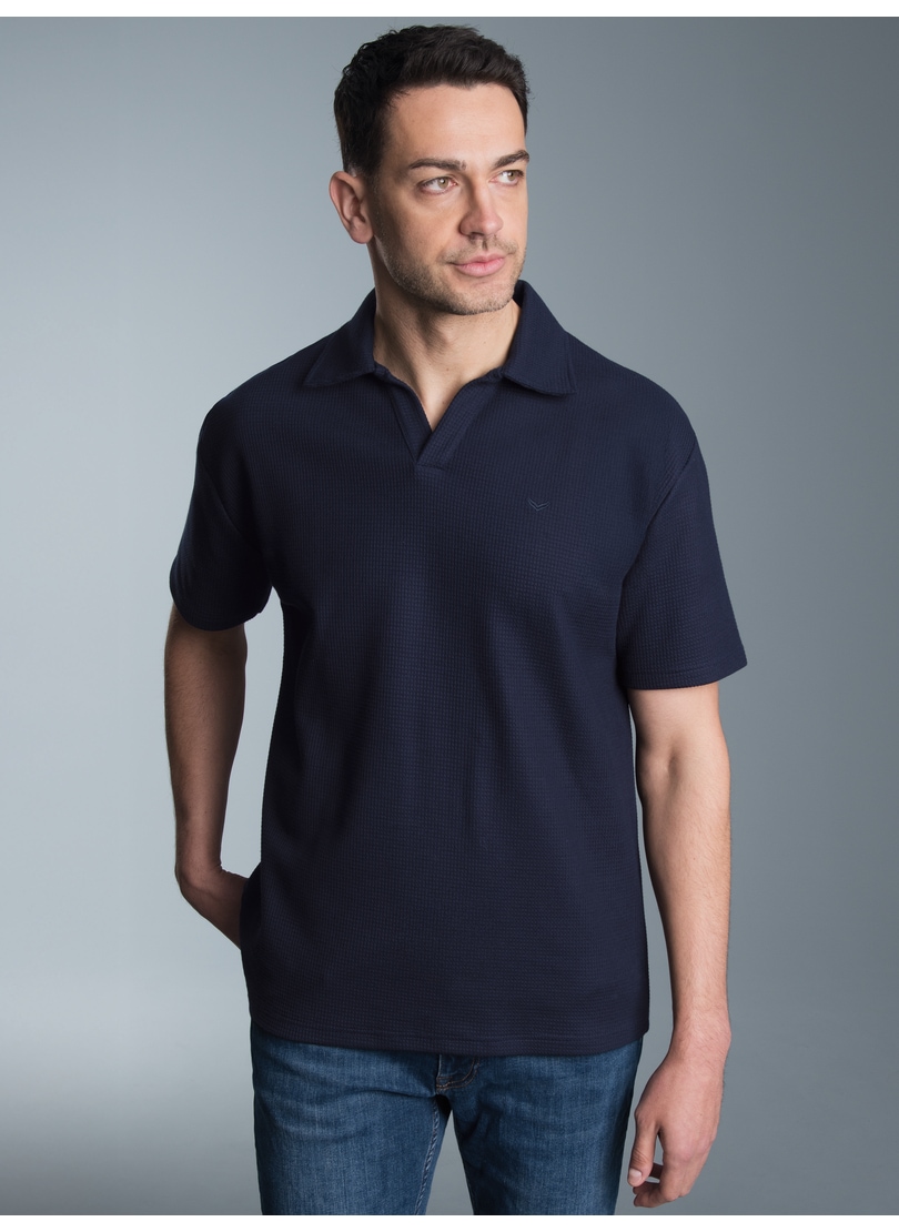 Trigema Polo »TRIGEMA Oversized Poloshirt ohne Knopfleiste in Waffeloptik« 1 cuis