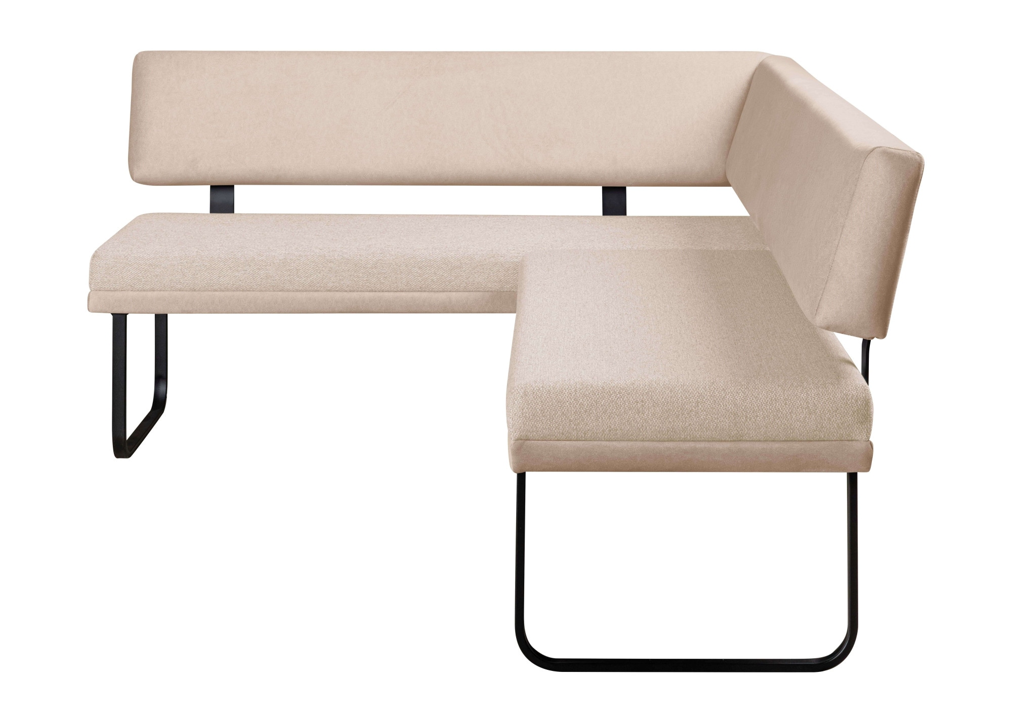 GOODproduct Banc d'angle »Gabi Esszimmerbank, Bank, Küchenbank, Polsterbank« structure en métal plat noir mat, stable, design bicolore