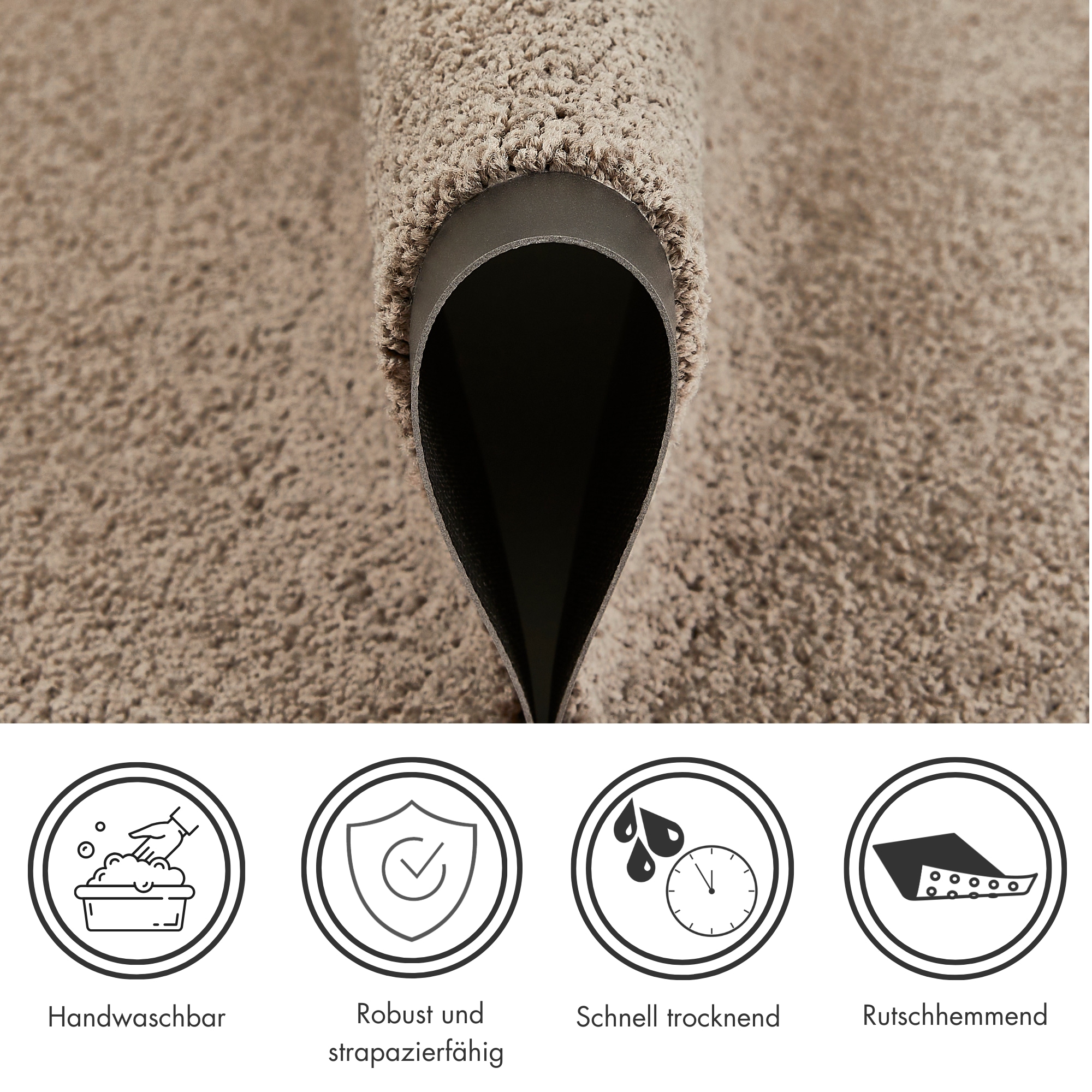 Andiamo Fussmatte »Verdi, Made in Netherlands«, rechteckig, 6 mm Höhe, Schmutzfangmatte, auch für überdachten Aussenbereich geeignet, waschbar