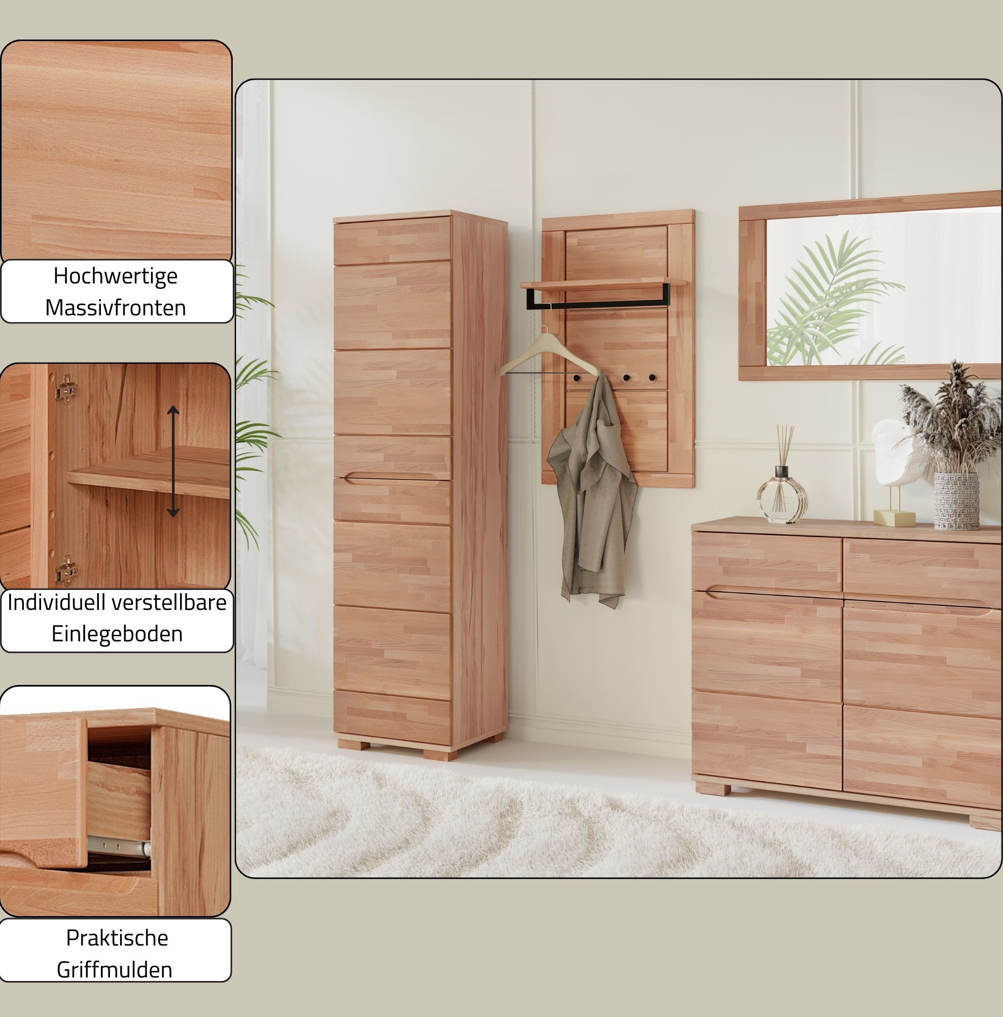 Home affaire Ensemble de vestiaires 4 cuis tlg.