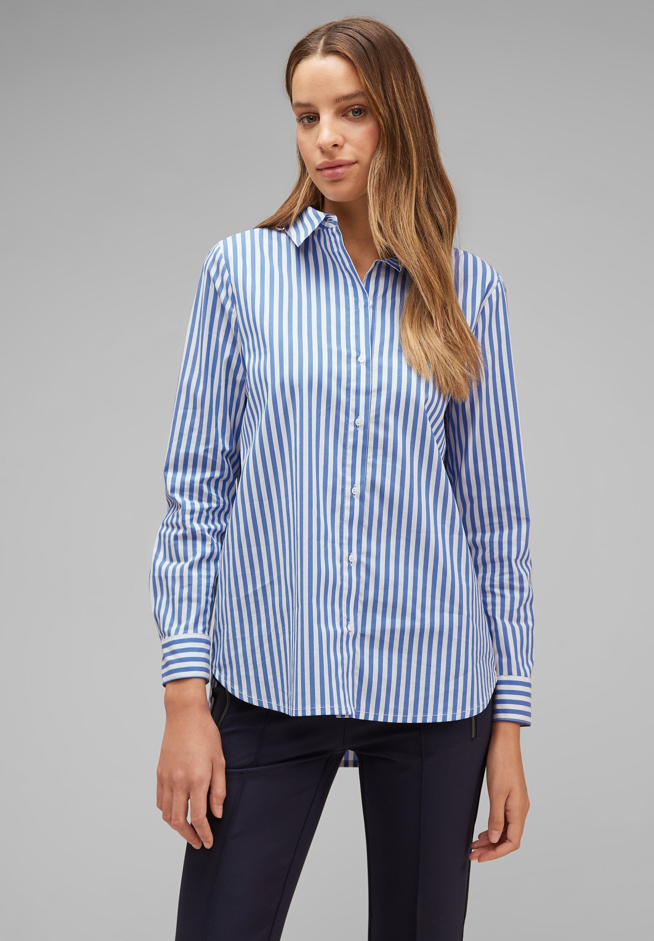 STREET ONE Longbluse »Striped Office Blouse«, mit Streifenmuster-Street One 1