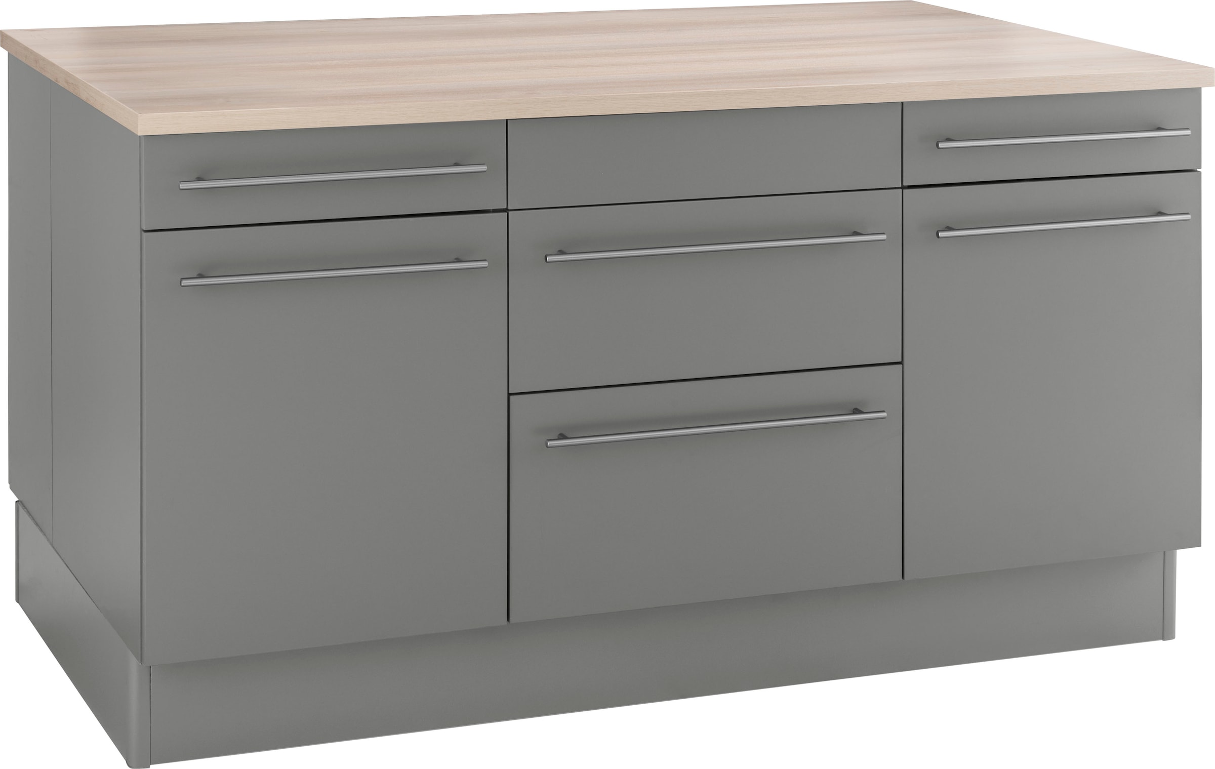 OPTIFIT Kücheninsel »Bern« Stellbreite 160x95 cm mit höhenverstellbaren Füssen, mit Metallgriffen