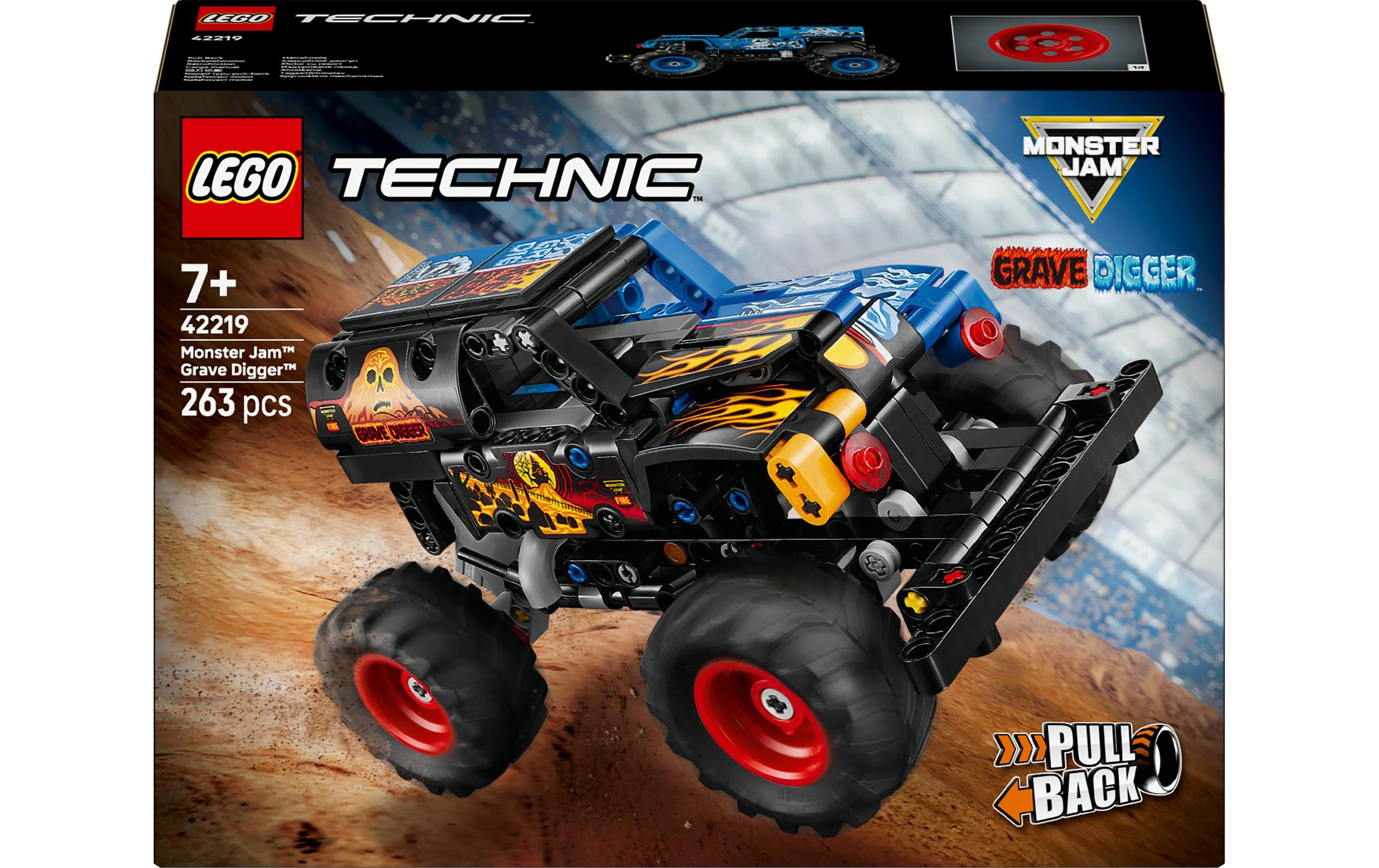 Image of Konstruktionsspielsteine "Technic Monster Jam Grave Digger Feuer und Eis 42219" Kategorie: Fahrzeug