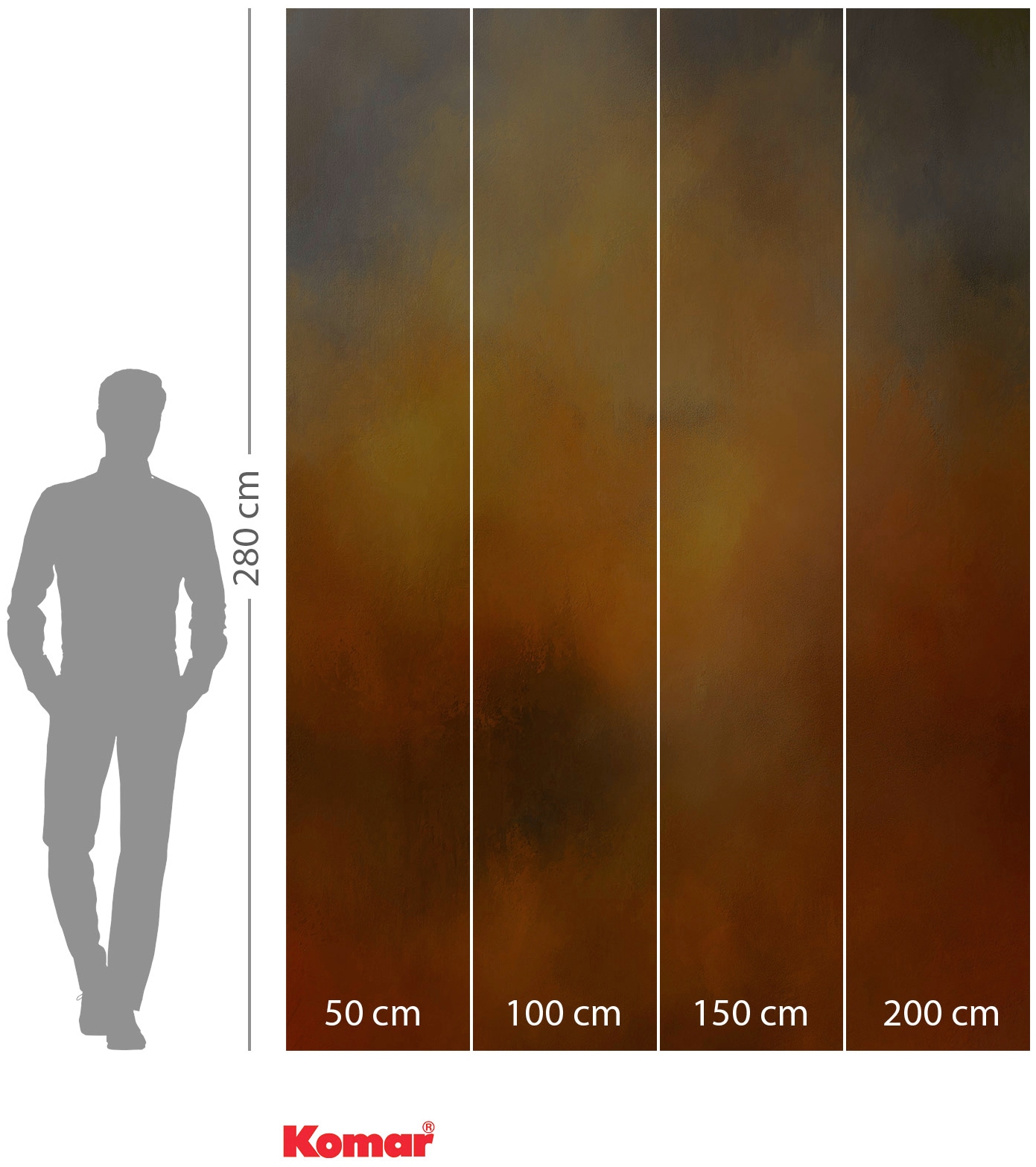 Komar Vliestapete »Digitaldruck Vlies - Amber - Grösse 200 x 280 cm«, bedruckt, Wohnzimmer, Schlafzimmer