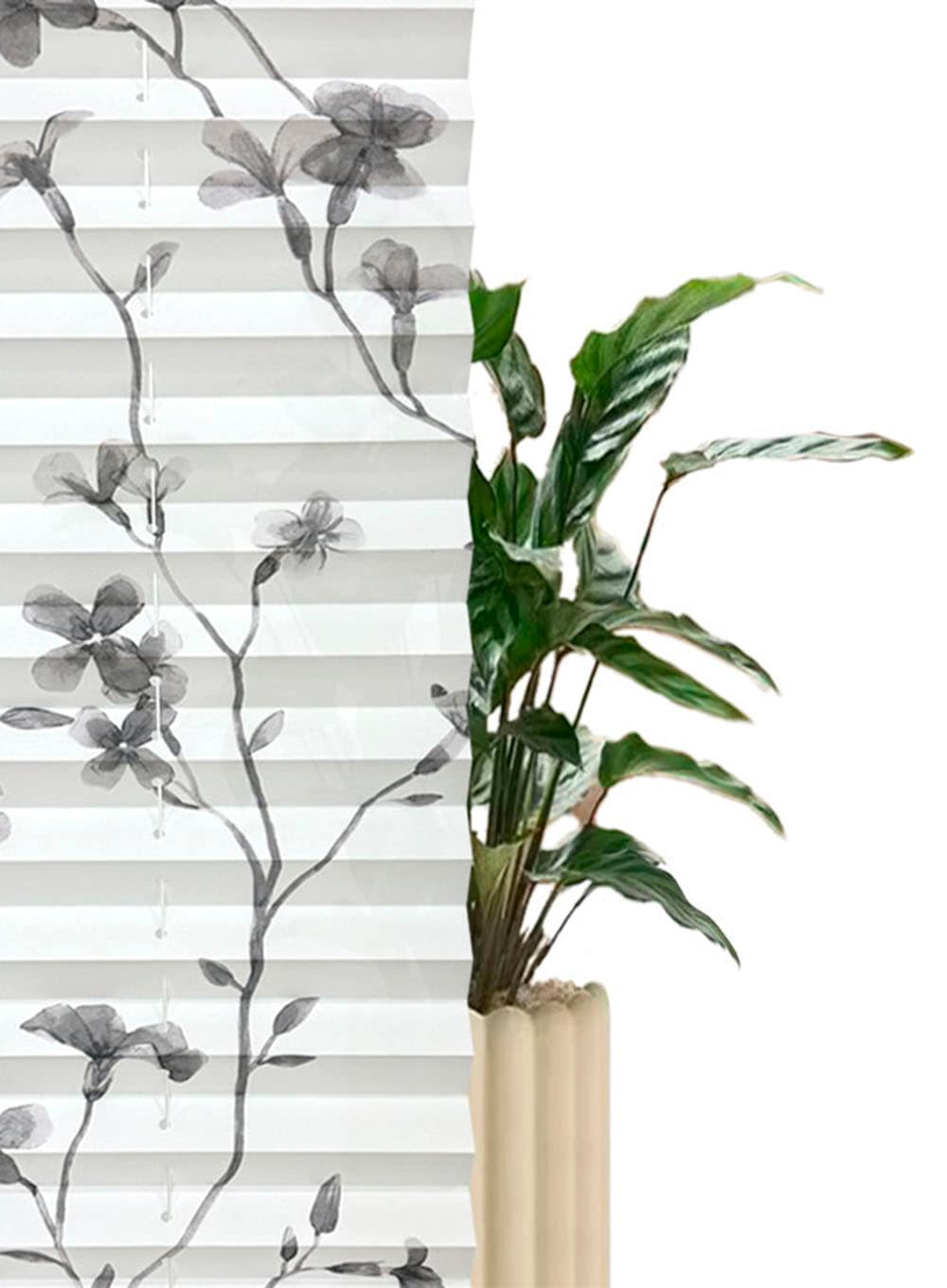 my home Plissee »MINNA«, Lichtschutz, ohne Bohren, verspannt, im Fixmass mit Floralem Print, Klemmträger NEUHEIT!