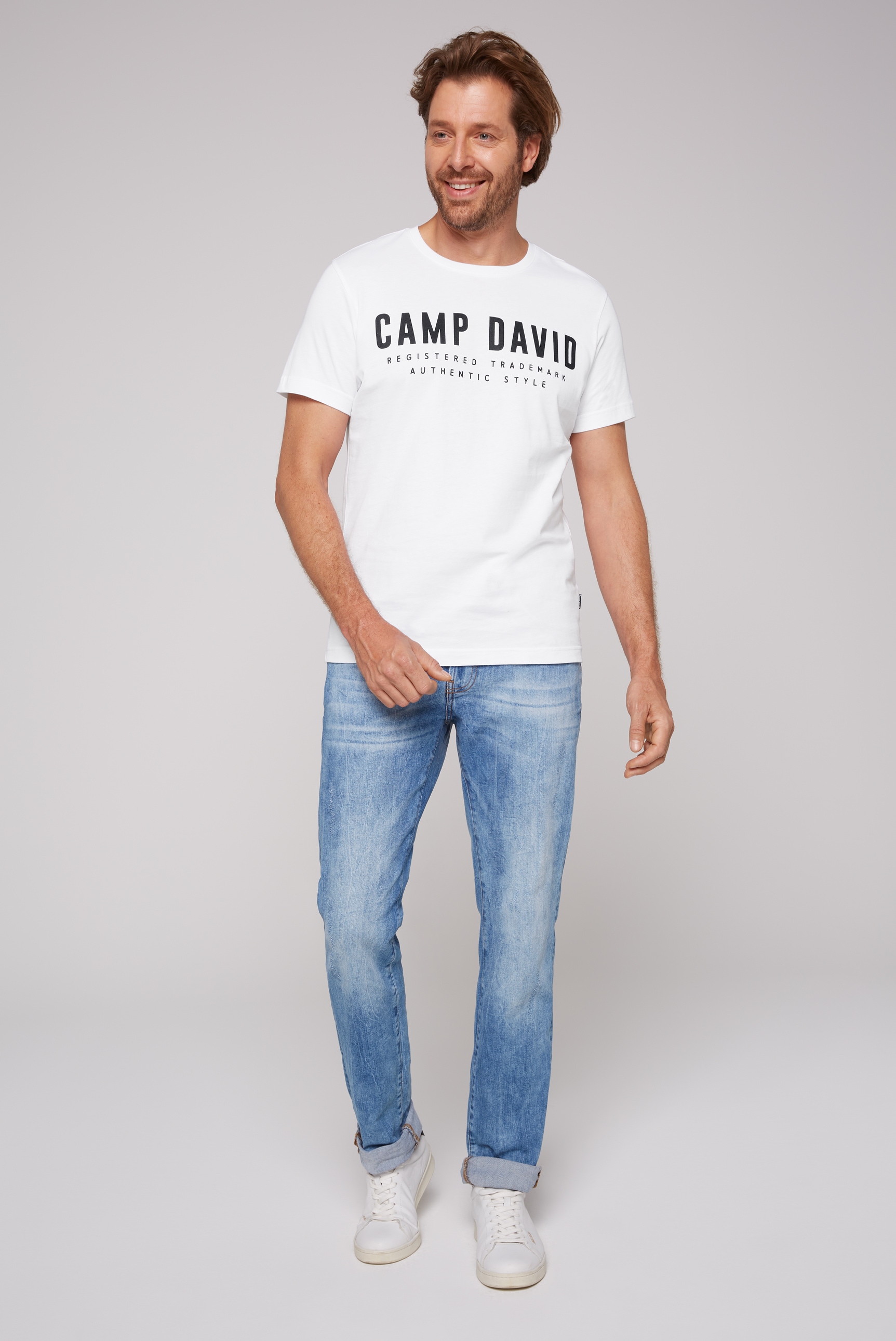 CAMP DAVID T-Shirt, mit Logo Print auf der Vorderseite