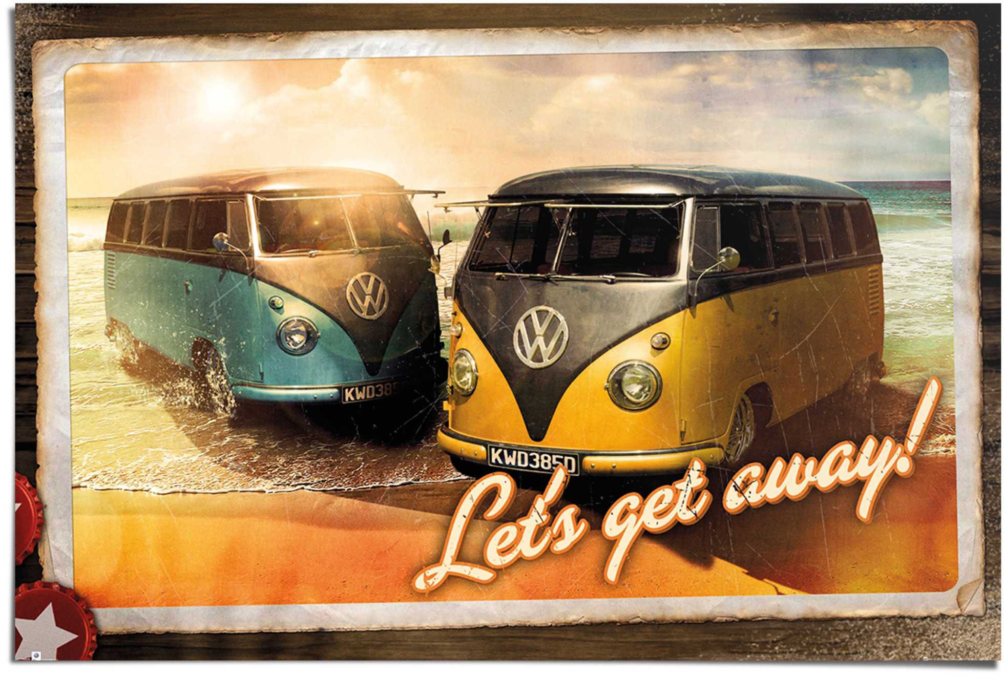 Image of Reinders! Poster »VW Camper Let´s get away«, (1 St.) bei Ackermann Versand Schweiz