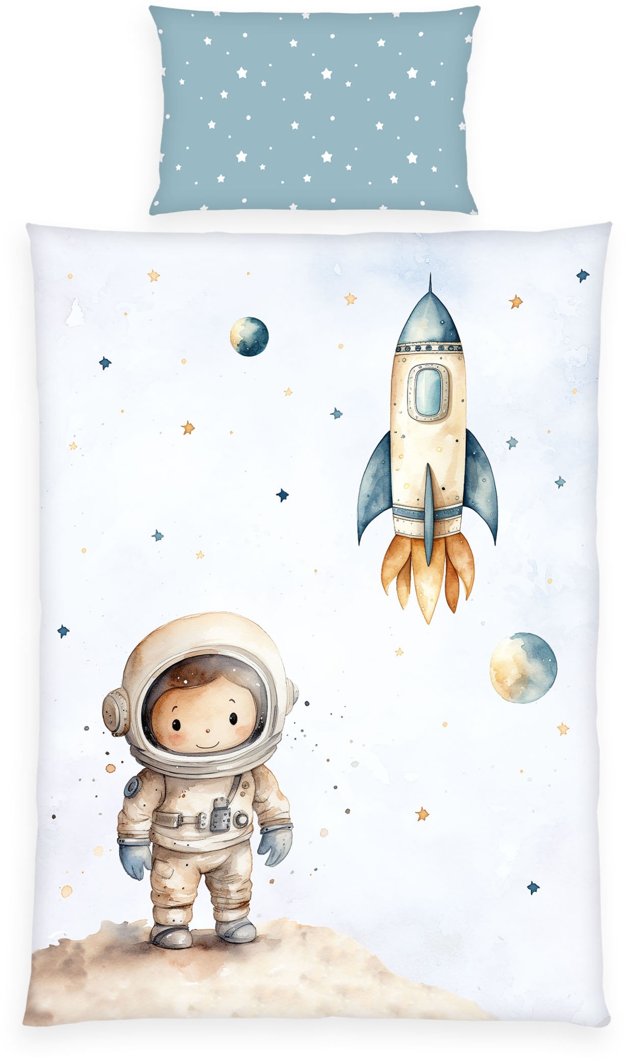 Image of Baby Best Babybettwäsche "Kleiner Astronaut" 2 Wendebettwäsche