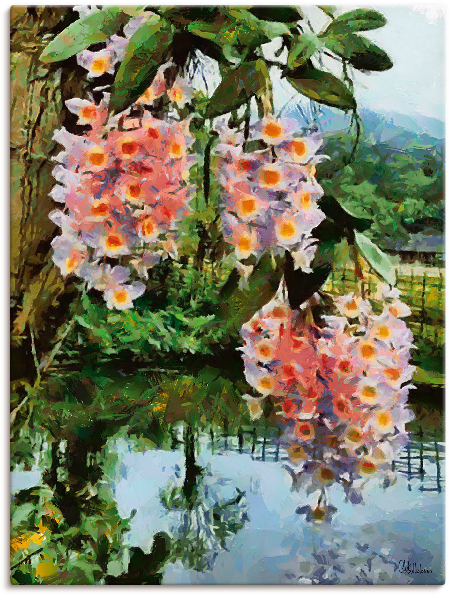 Artland Wandbild »Blühender tropischer Baum St.), Grössen Leinwandbild, oder Wandaufkleber kaufen Poster versch. Alubild, II«, in Baumbilder, als (1