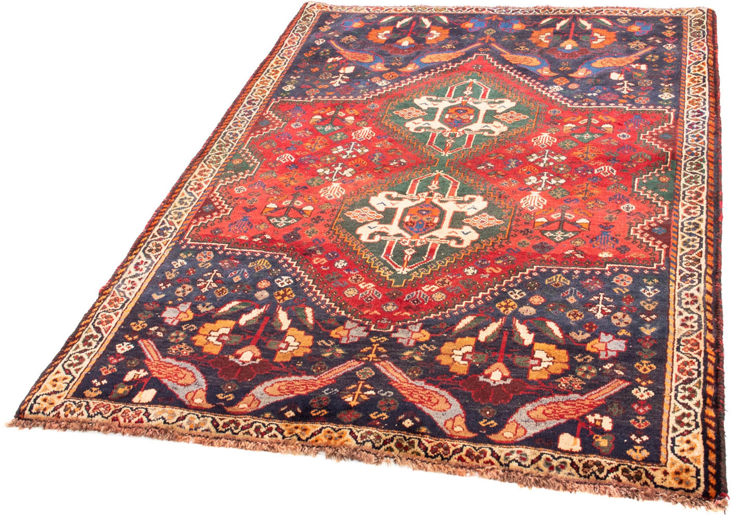 Image of morgenland Orientteppich »Perser - Nomadic - 156 x 114 cm - dunkelrot«, rechteckig, 10 mm Höhe, Wohnzimmer, Handgeknüpft, Einzelstück mit Zertifikat bei Ackermann Versand Schweiz