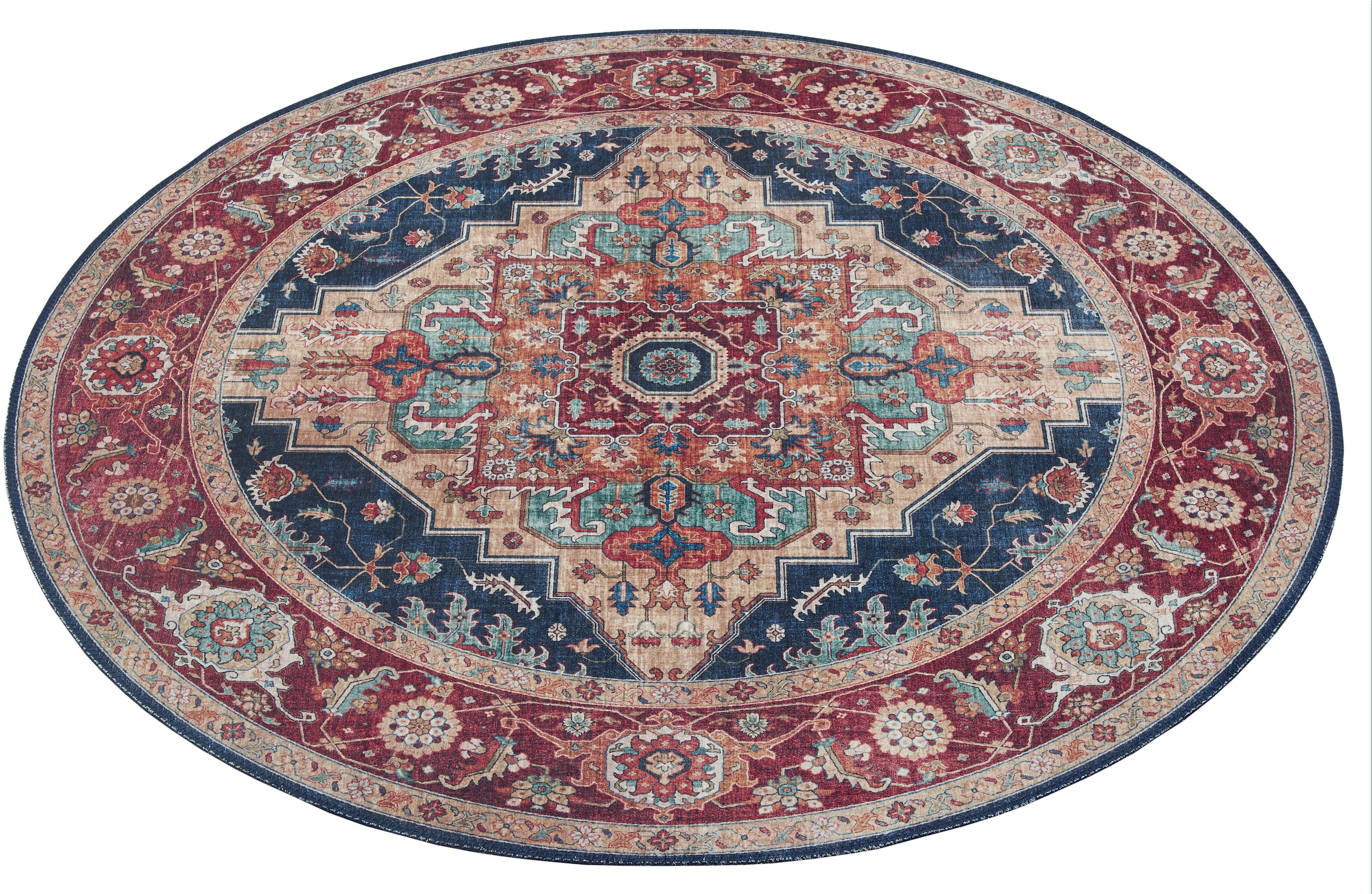 HANSE Home Teppich »Sylla«, rund, 5 mm Höhe, Orientalisch, Orient, Vintage, Wohnzimmer, Schlafzimmer, Esszimmer