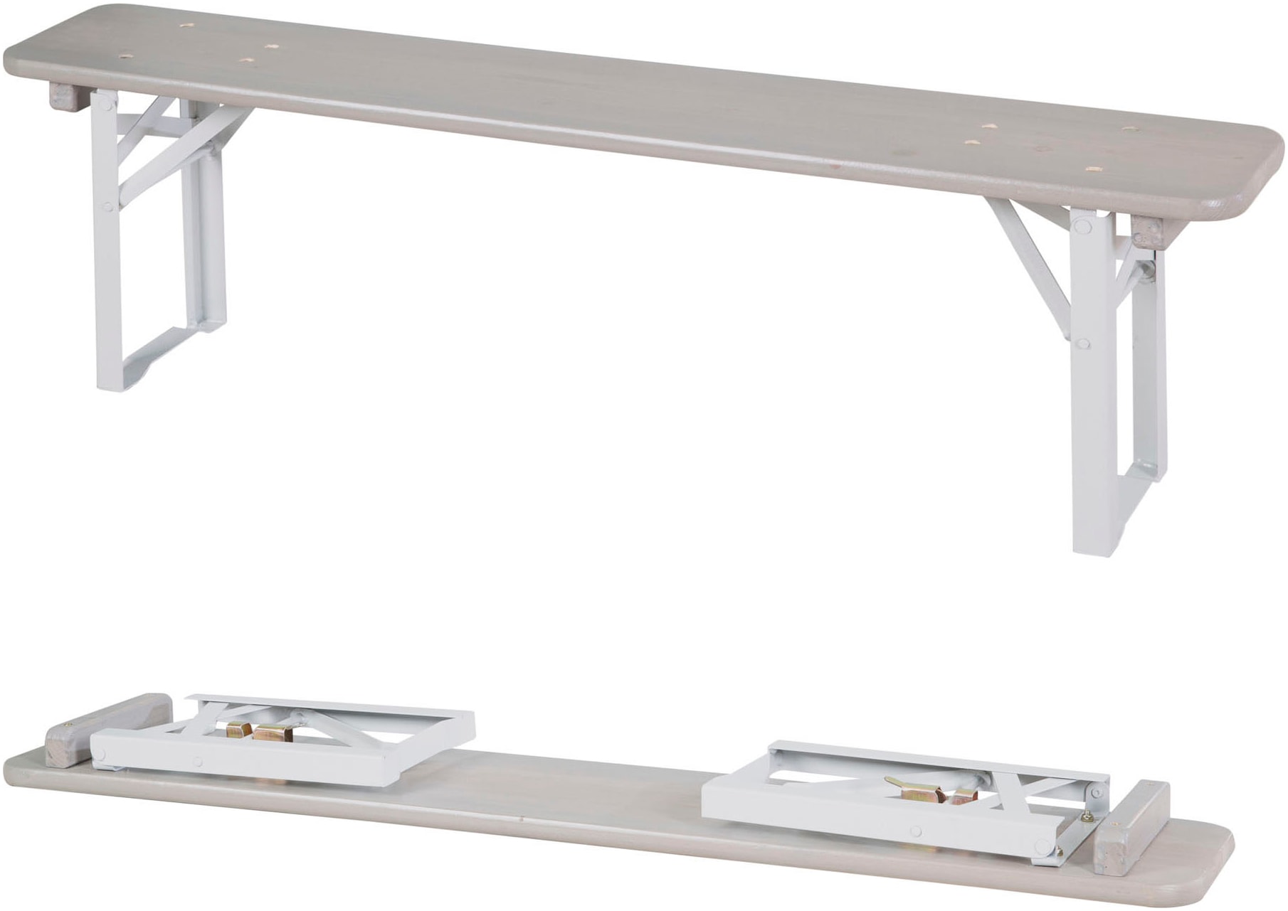 roba® Ensemble de sièges pour enfants »Outdoor Party-Garnitur für Kinder, grau lasiert, aus Holz« 3 cuis tlg. FSC® - schützt Wald