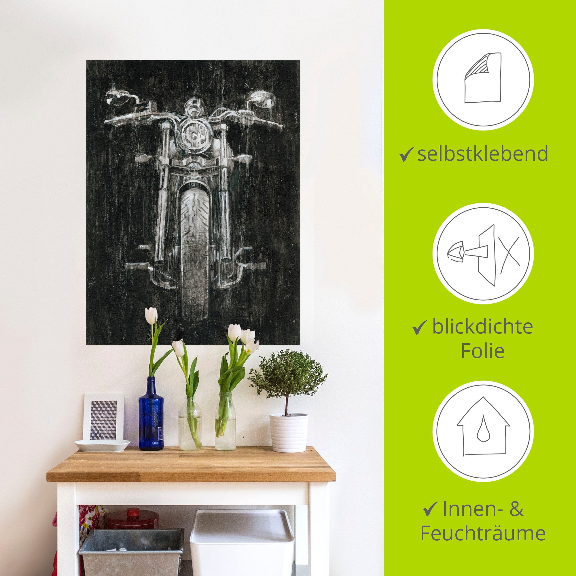 Artland Wandbild »Eisernes Pferd I«, Motorräder & Roller, (1 St.), als Poster, Wandaufkleber in verschied. Grössen
