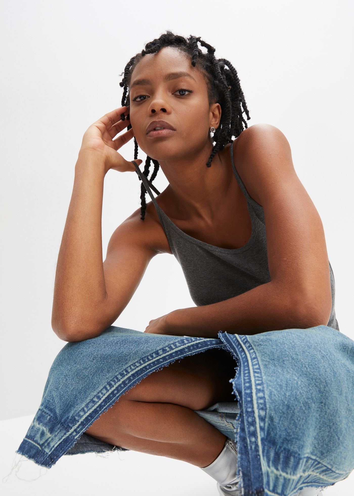 bonprix Spaghettitop »Spaghettiträger-Top aus reiner Baumwolle, 2er Pack« Packung, 2, 2 Stk. Spaghettiträger-Top aus reiner Baumwolle, 2er Pack