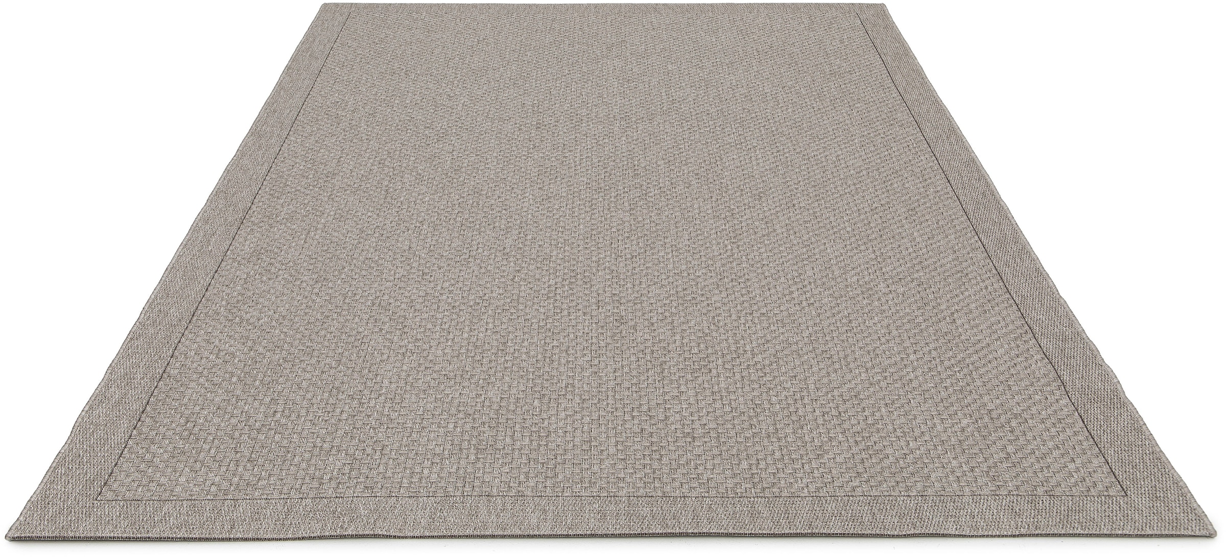 GOODproduct Teppich »Arona, Sisal-Optik mit Bordüre, auch für Balkon und Terrasse« rechteckig 7 mm Höhe In- und Outdoor geeignet, Wetterfest & UV-beständig