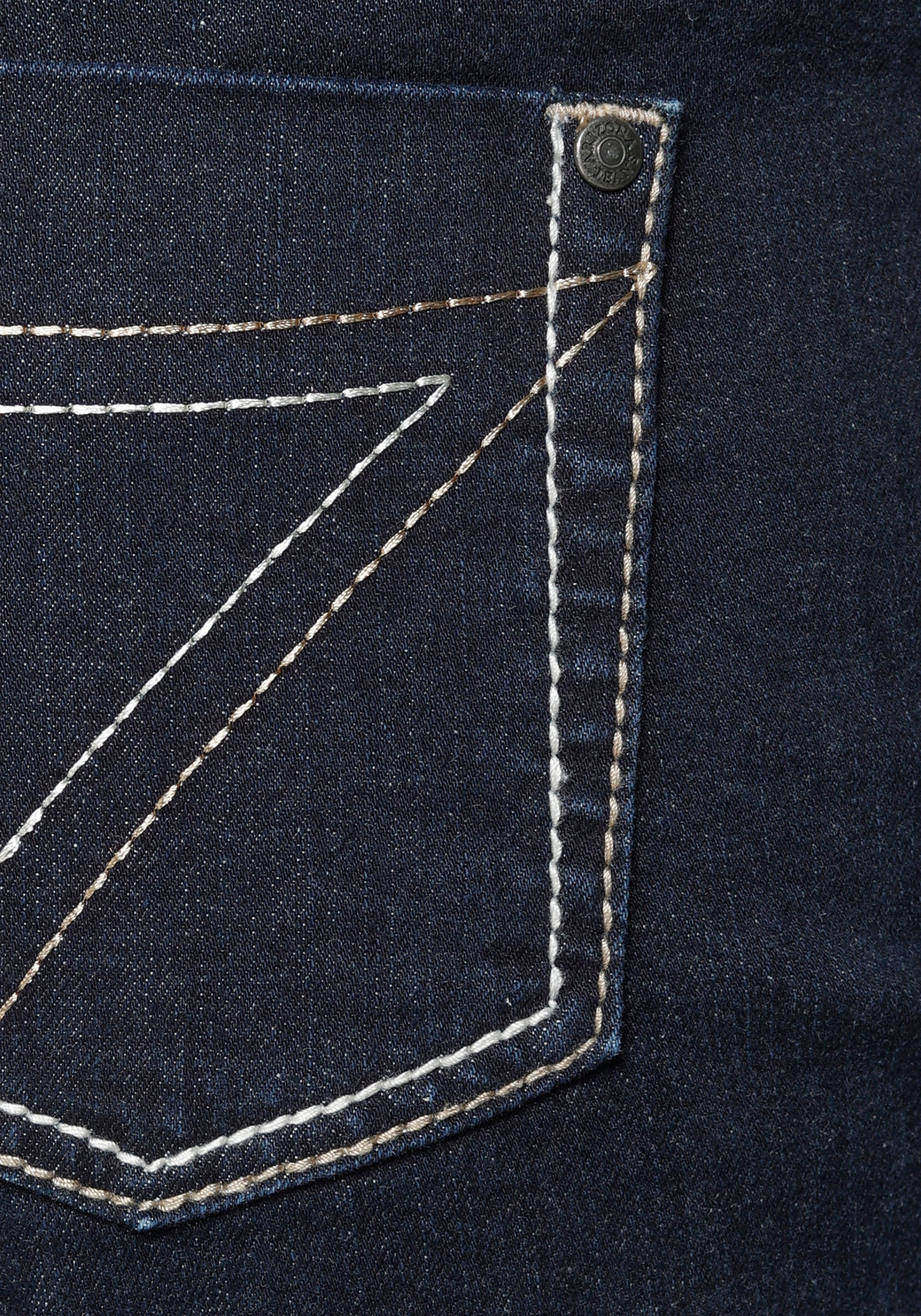 Arizona Gerade Jeans »Comfort-Fit«, High Waist mit Kontrastnähten  versandkostenfrei auf | Stretchjeans