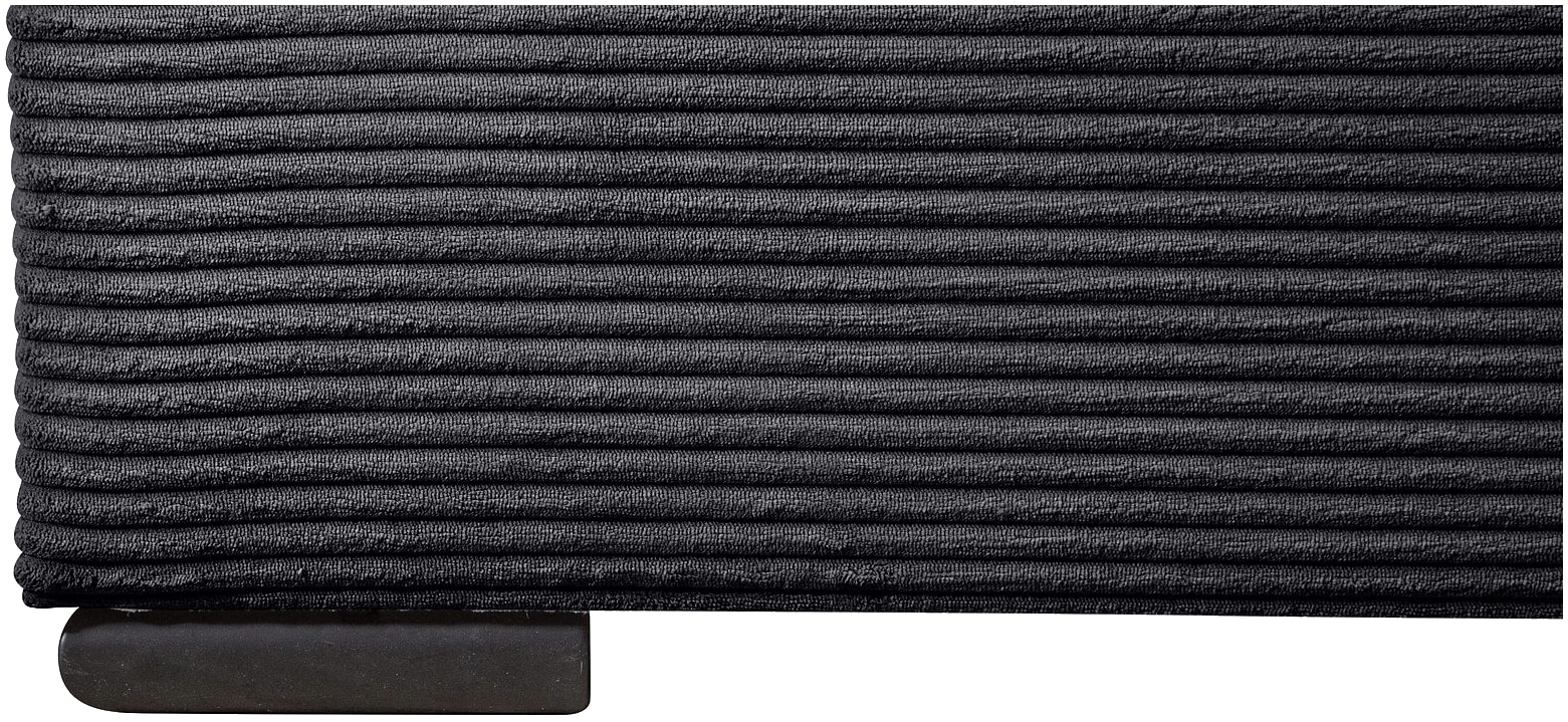 COLLECTION AB Wohnlandschaft »Josy U-Form, Breite 269 cm, Flachgewebe, Struktur, Cord & Cord/Mix«, (Cord-/Mix), inkl. Bettfunktion, Bettkasten, mit 3 gleich grossen Rückenkissen
