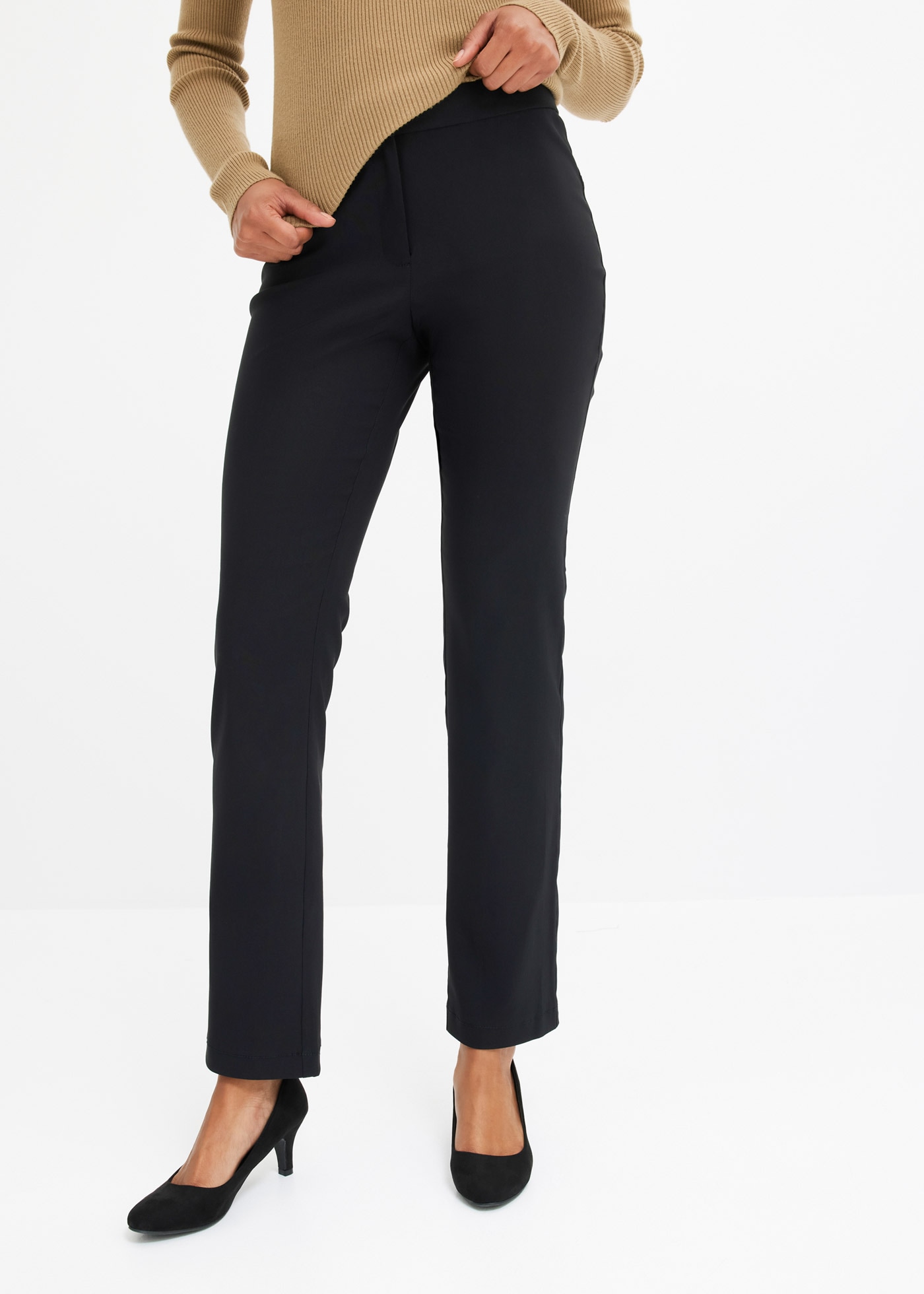 bonprix Pantalon stretch »Stretch-Hose«  en polyester et viscose, avec part d'élasthanne, regular fit