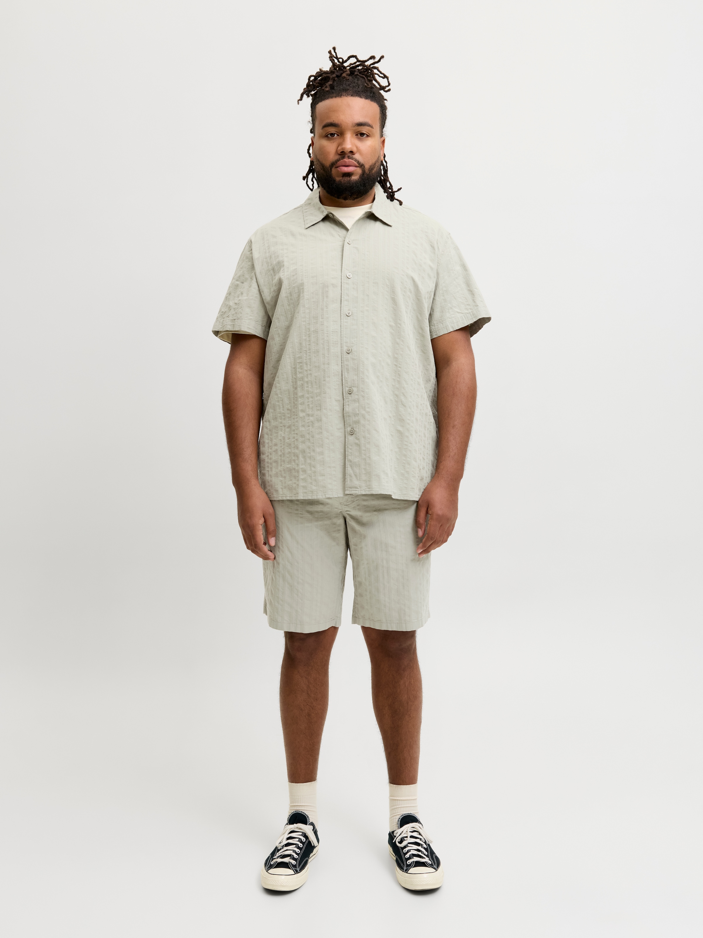 Jack & Jones PlusSize Short »JPSTJAIDEN RIVIERA TEXTURE SHORT PLS«  avec ceinture élastique