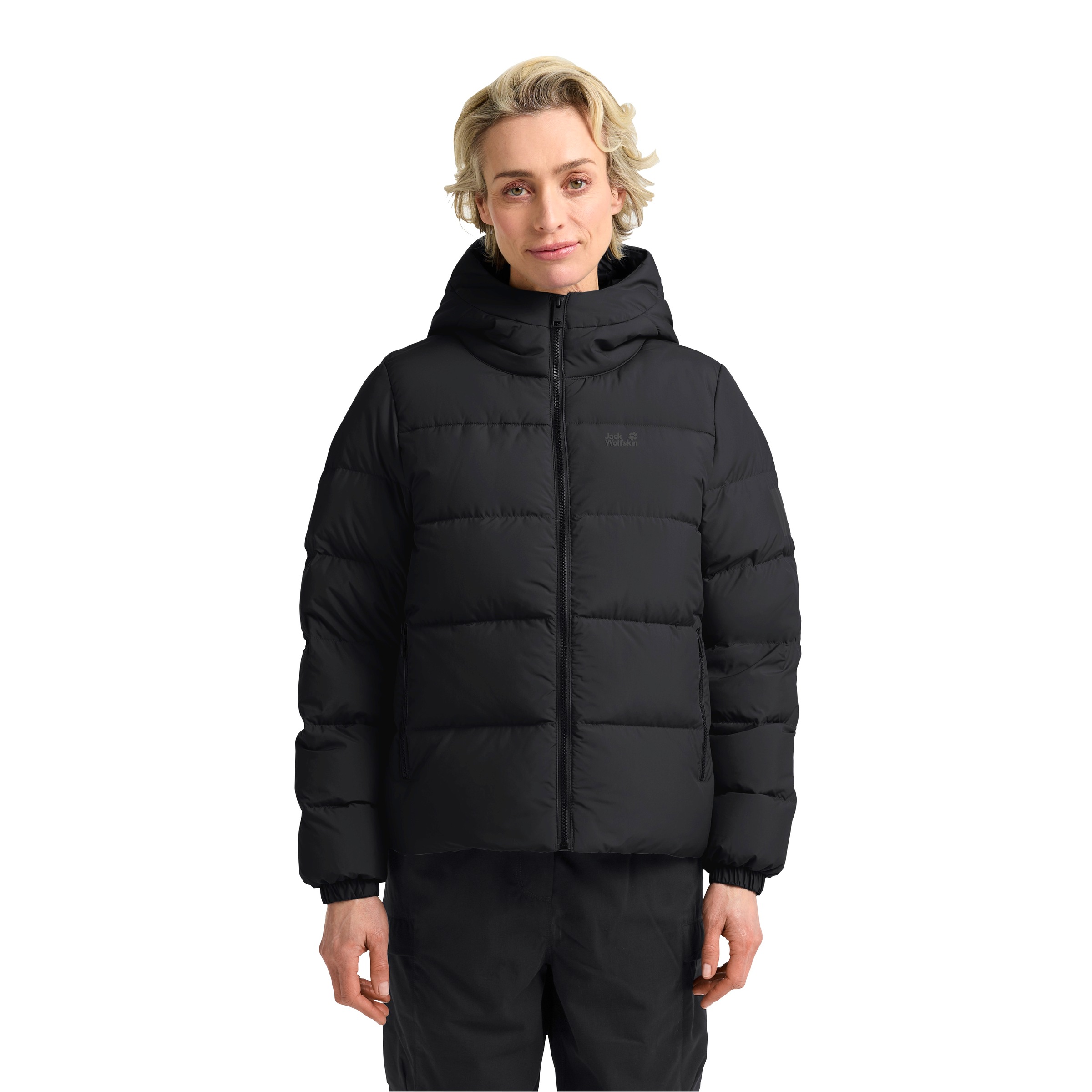 Image of Jack Wolfskin Daunenjacke "Frozen Palace Jkt W Rds" mit Kapuze für Wandern und Trekking, mit Entendaune und Federn isoliert