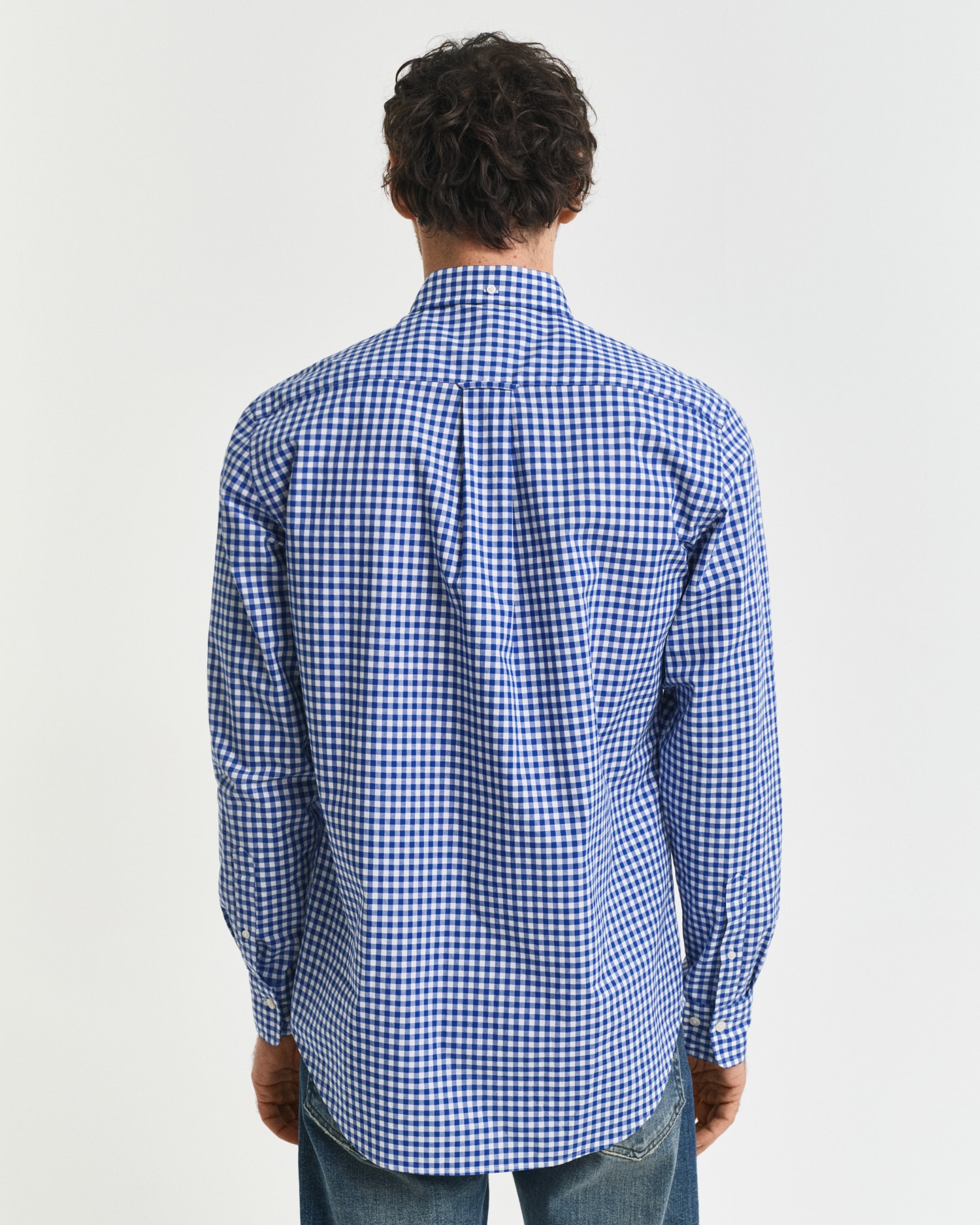 Gant Chemise à manches longues »REG POPLIN GINGHAM SHIRT«, mit Logostickerei auf der Brust
