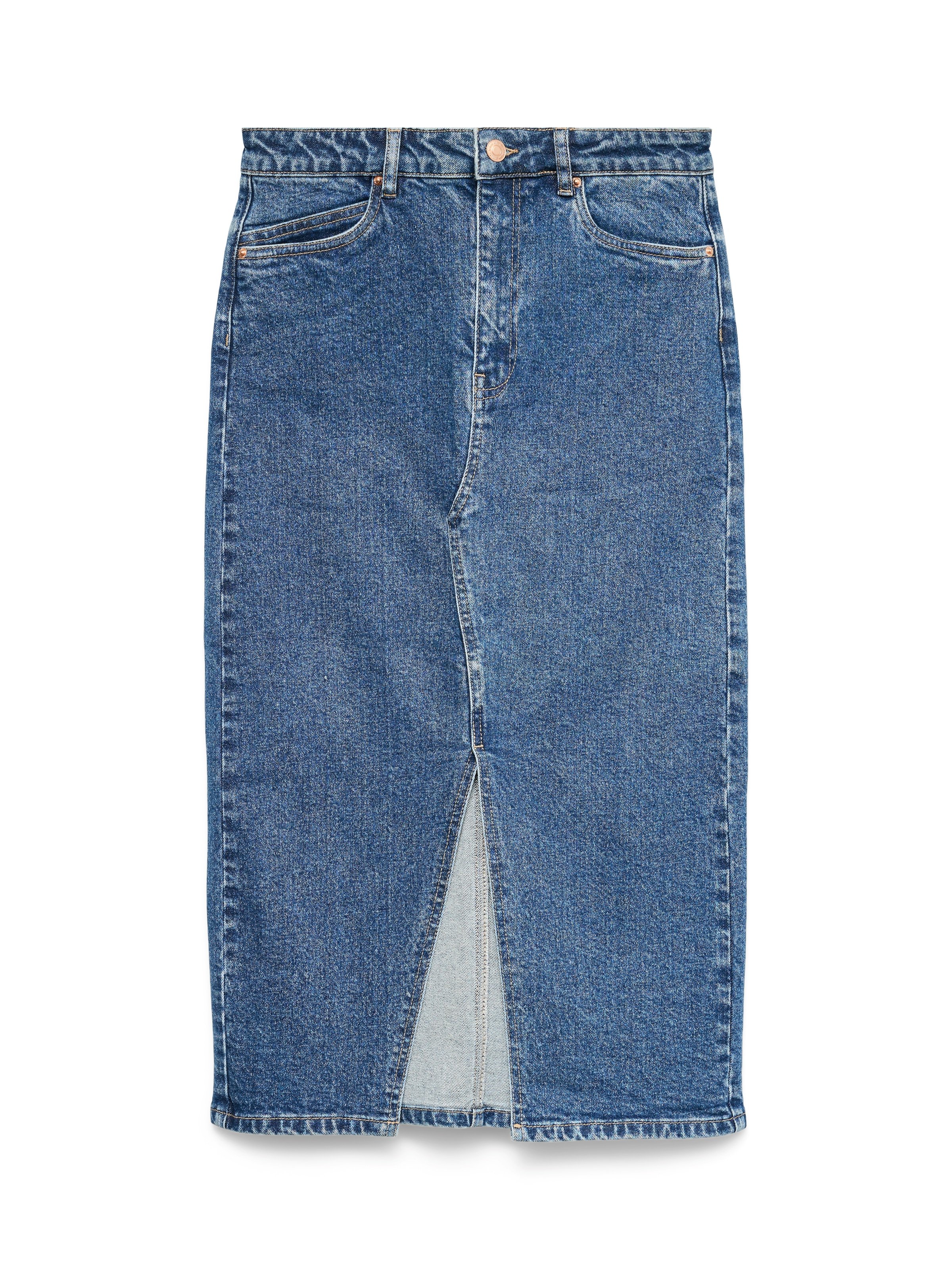 Vero Moda Maxirock »VMVERI HR CALF DENIM SKIRT GA NOOS«