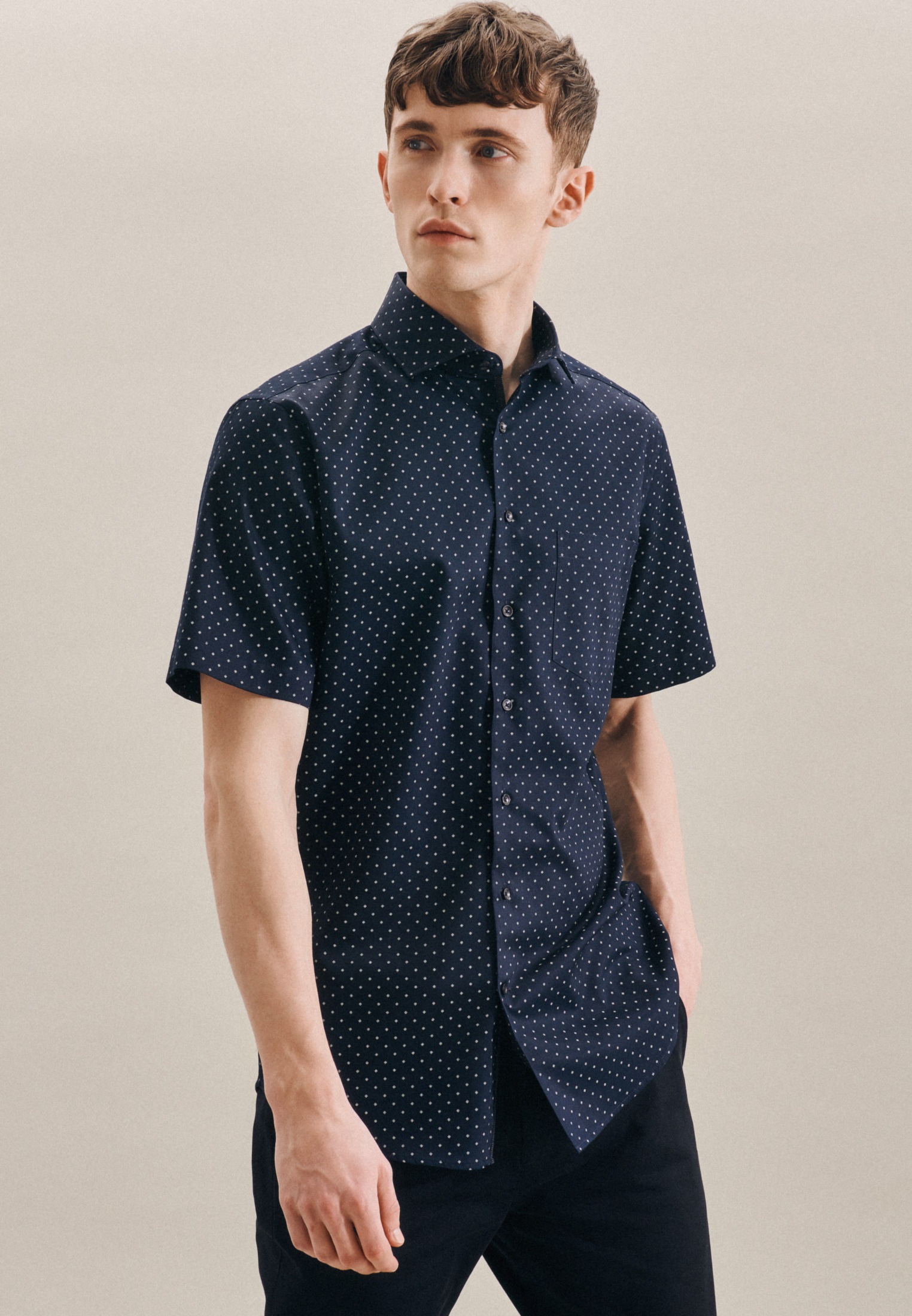 Image of seidensticker Businesshemd »Regular«, Regular Kurzarm Kentkragen Druck bei Ackermann Versand Schweiz