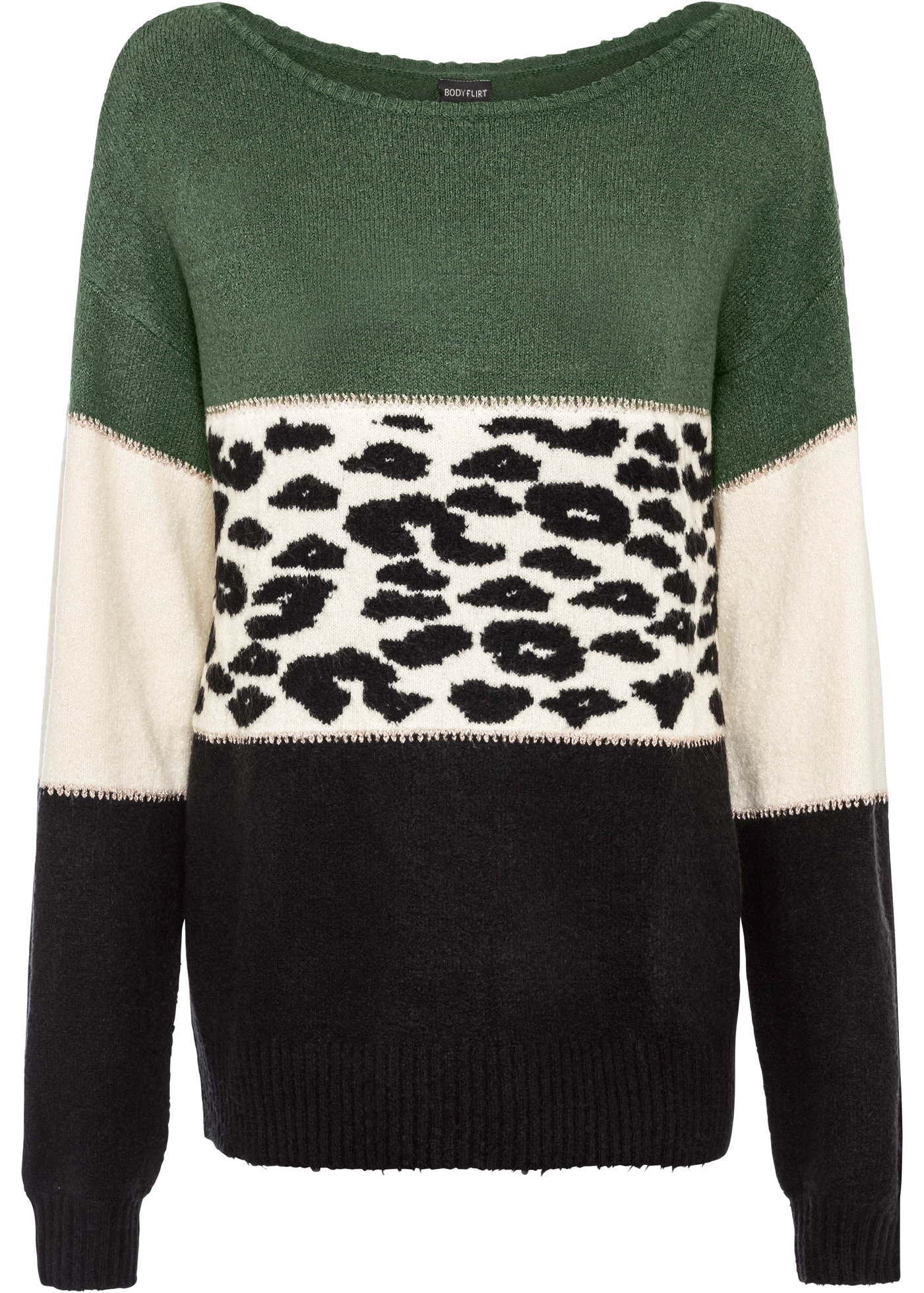 bonprix Strickpullover »Oversize-Pullover« Oversize-Fit, gemustert, Glitzergarn Details