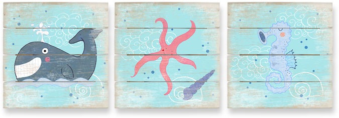 Image of Wall-Art Mehrteilige Bilder »Am Strand Holzbilder Collage«, (Set, 3 St.) bei Ackermann Versand Schweiz