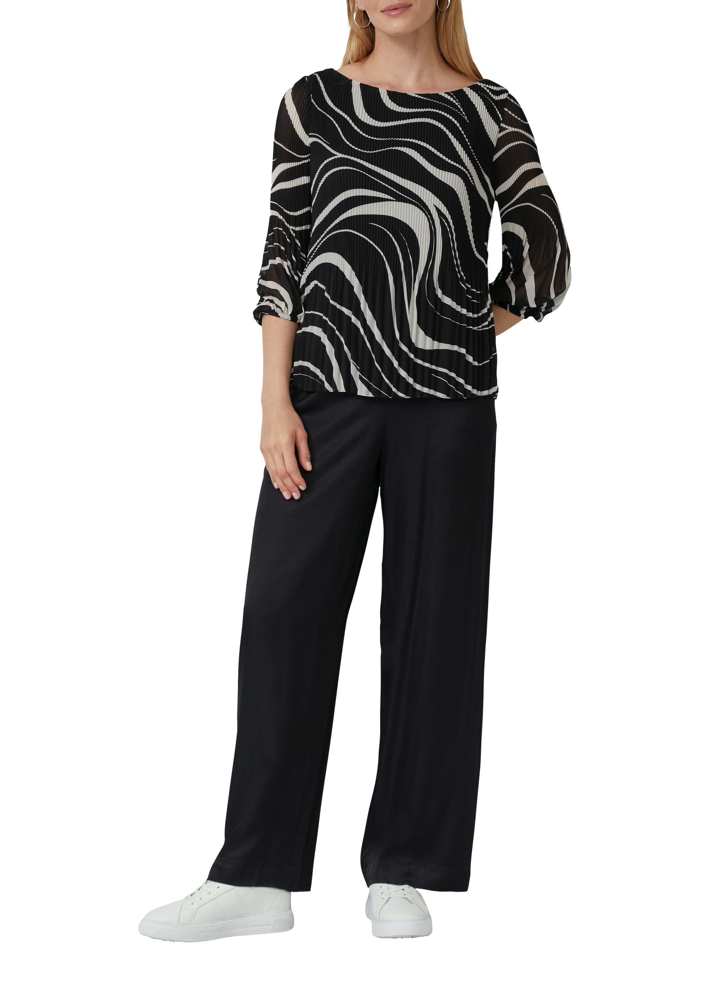 s.Oliver BLACK LABEL Klassische Bluse, mit All-Over Print