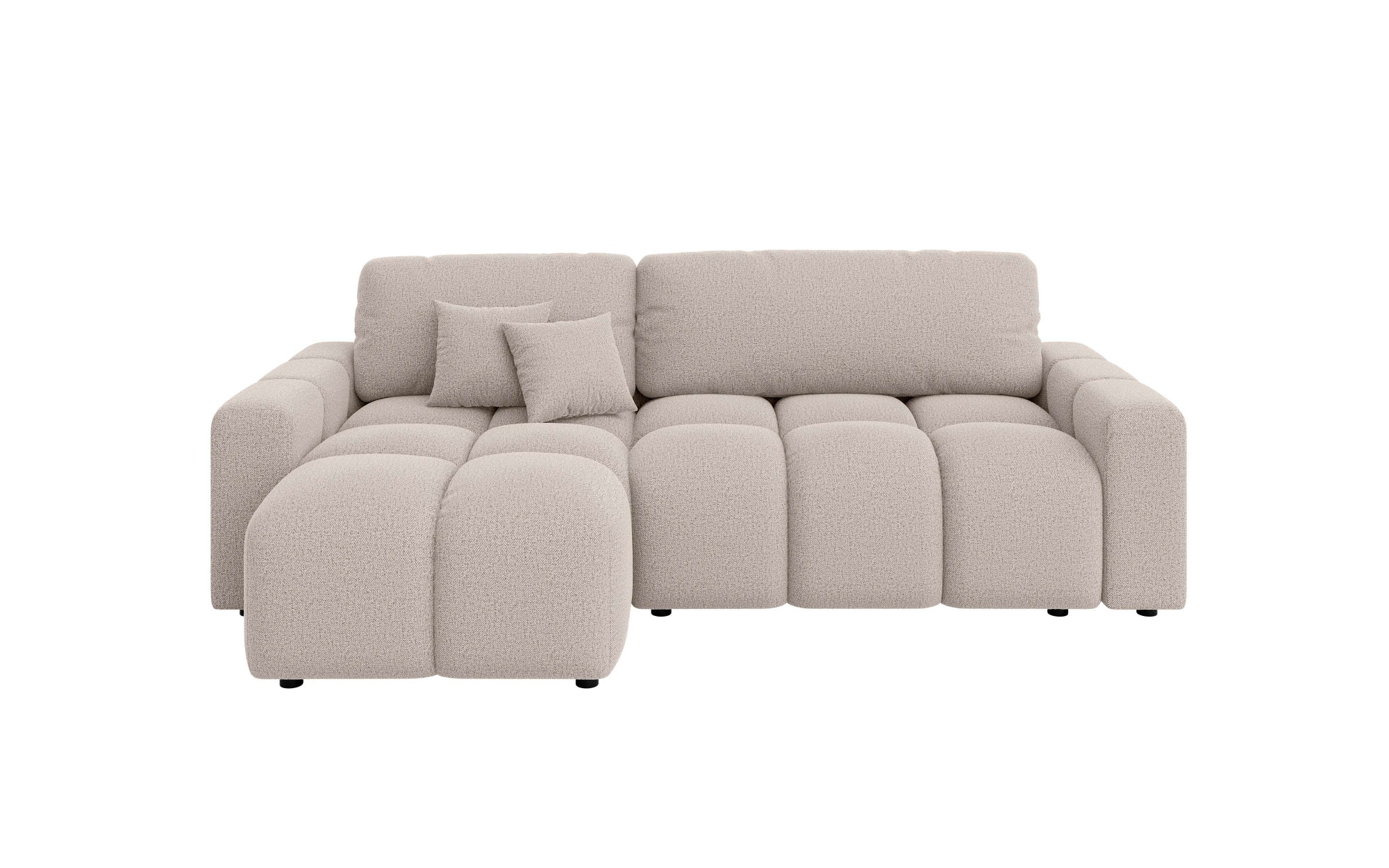 INOSIGN Ecksofa »FELICI, Schlafsofa 233cm, L-Form mit Recamiere beidseitig montierbar«, Designsofa mit Bettfunktion und Bettkasten, Masse B/T/H: 233/142/88 cm