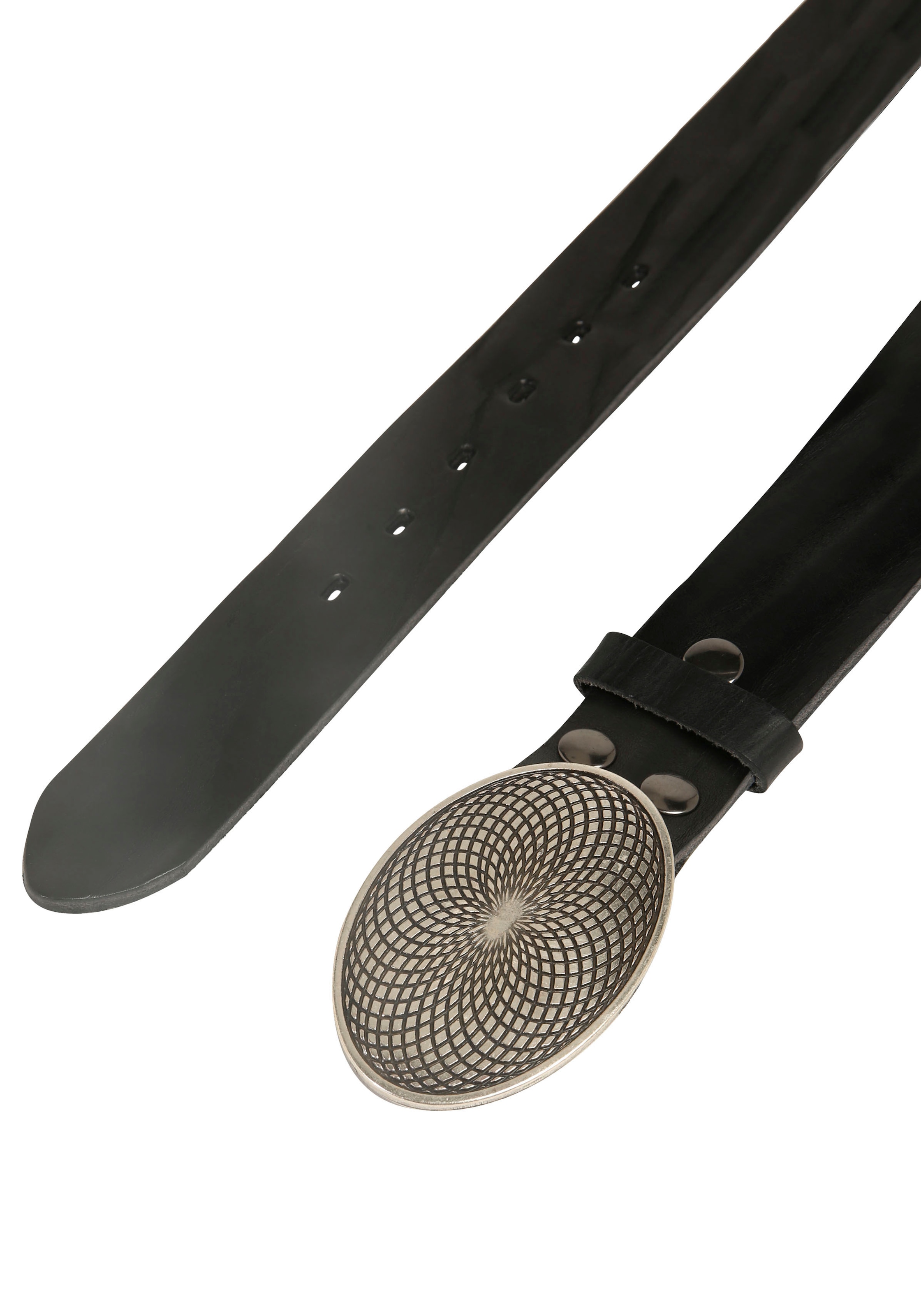 Rettungsring Gürtel Ledergürtel mit austauschbarer Schliesse »Mantra Silber«