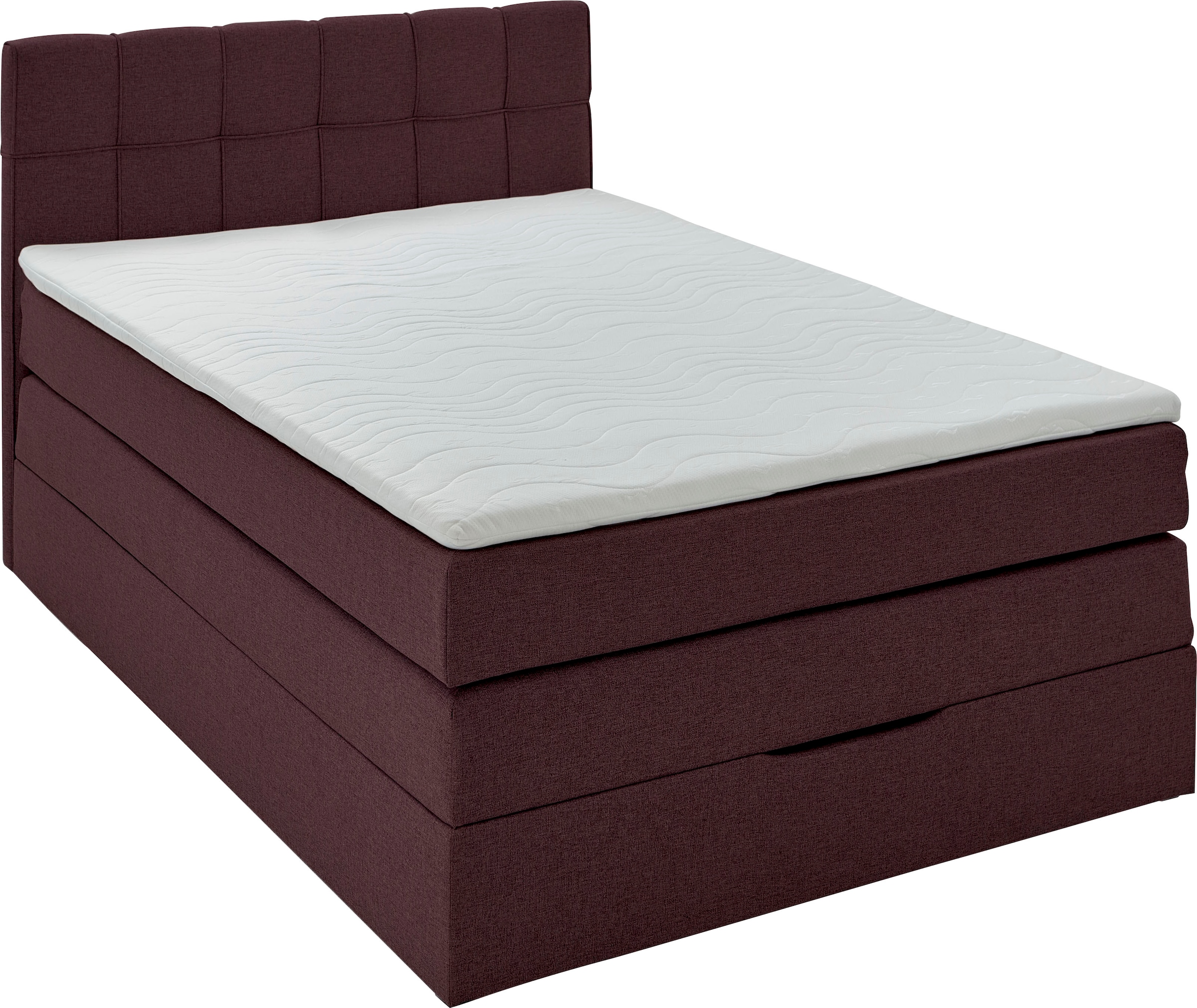 Home affaire Boxspringbett »Fornoli« inkl. Topper und Bettkasten, H3 in zwei Matratzenarten
