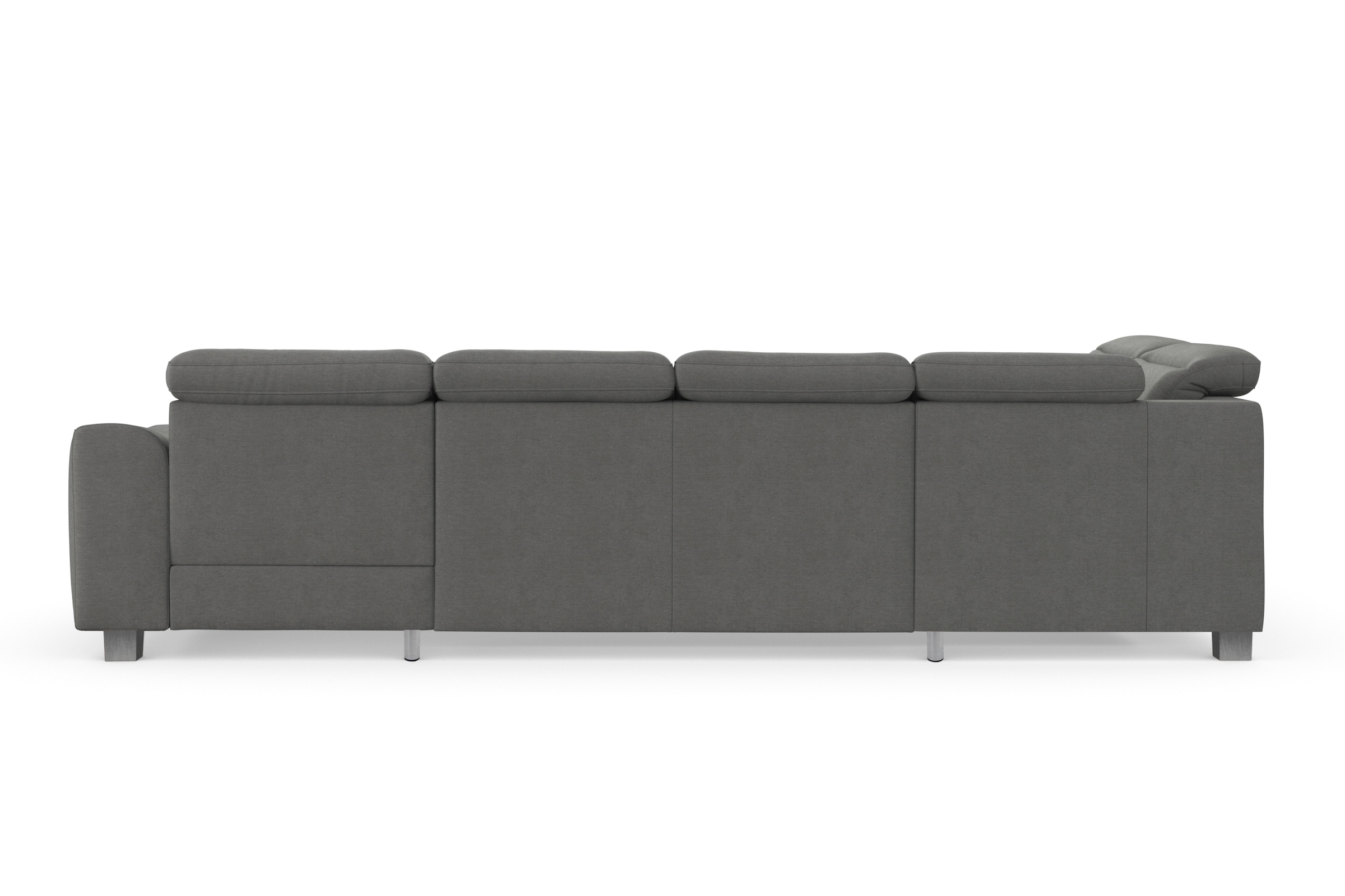 sit&more Wohnlandschaft »Dundee U-Form«, mit Federkern und Edelstahlfüssen, wahlweise mit Kopfteilverstellung