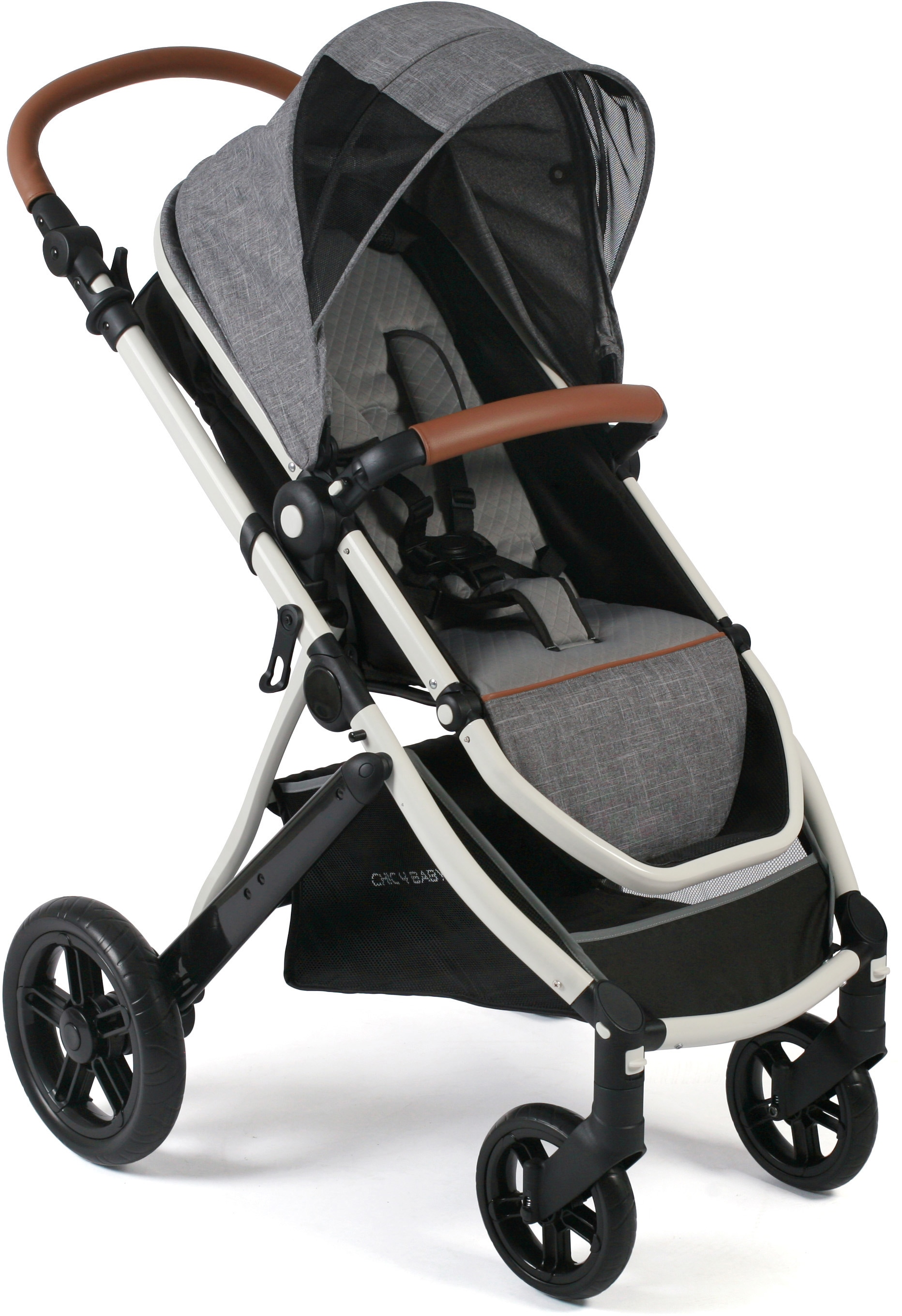 CHIC4BABY Kombi-Kinderwagen »Torre, Melange Grau«, 15 kg, ; Kinderwagen