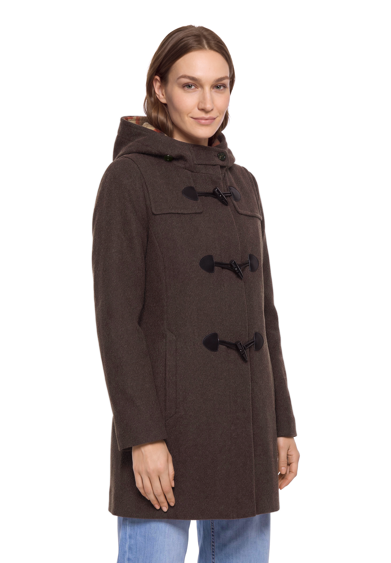 Gil Bret Dufflecoat duffle-coat avec capuche et doublure à carreaux