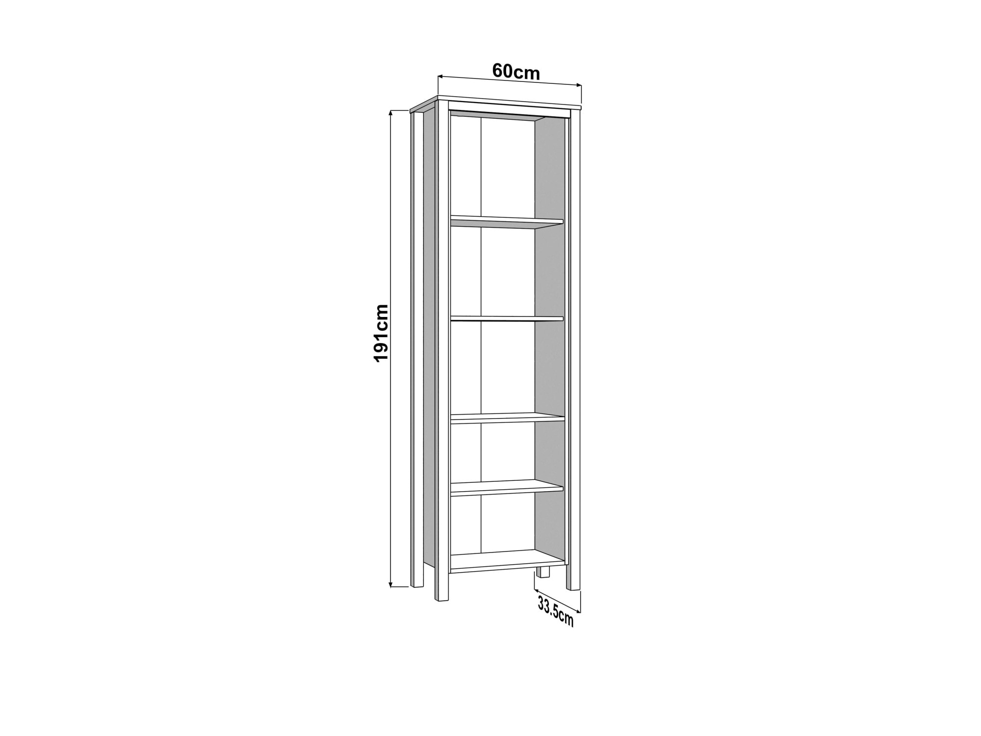 Home affaire Vitrines »BEDFORD Vitrinenschrank, Glasschrank, Standvitrine, Highboard« Profil MDF 2D revêtu, estampage à chaud, chants ABS 1 mm, 4 tablettes