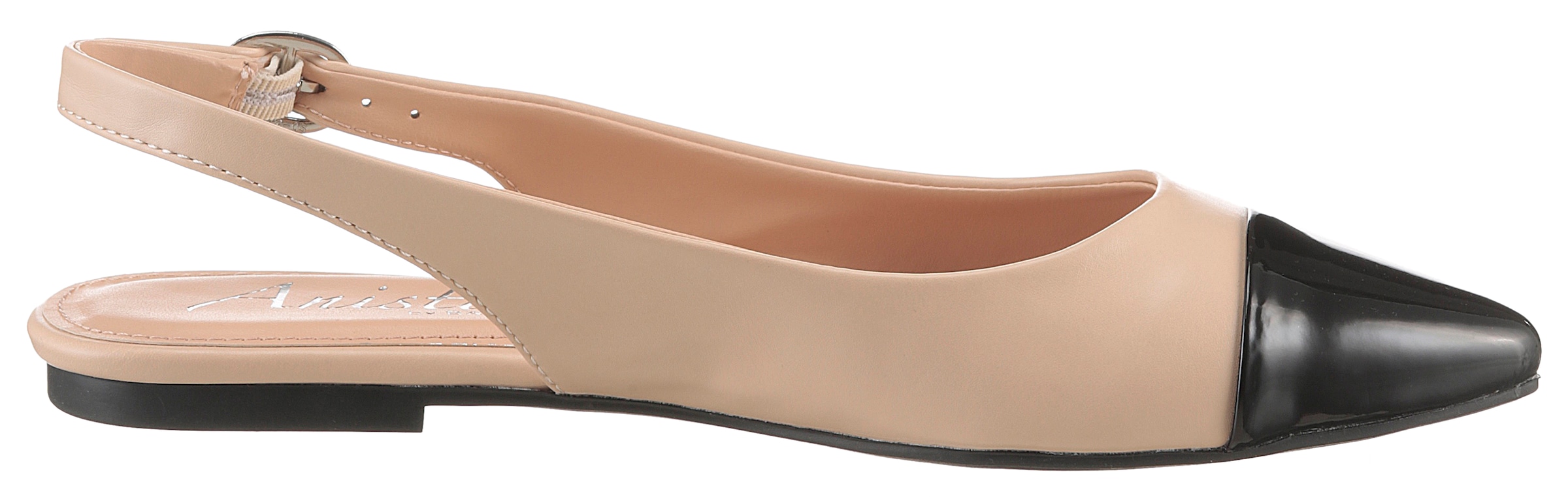 Aniston SHOES Slingpumps, Flat, Sommerschuh, Lackspitze - in schmaler Form