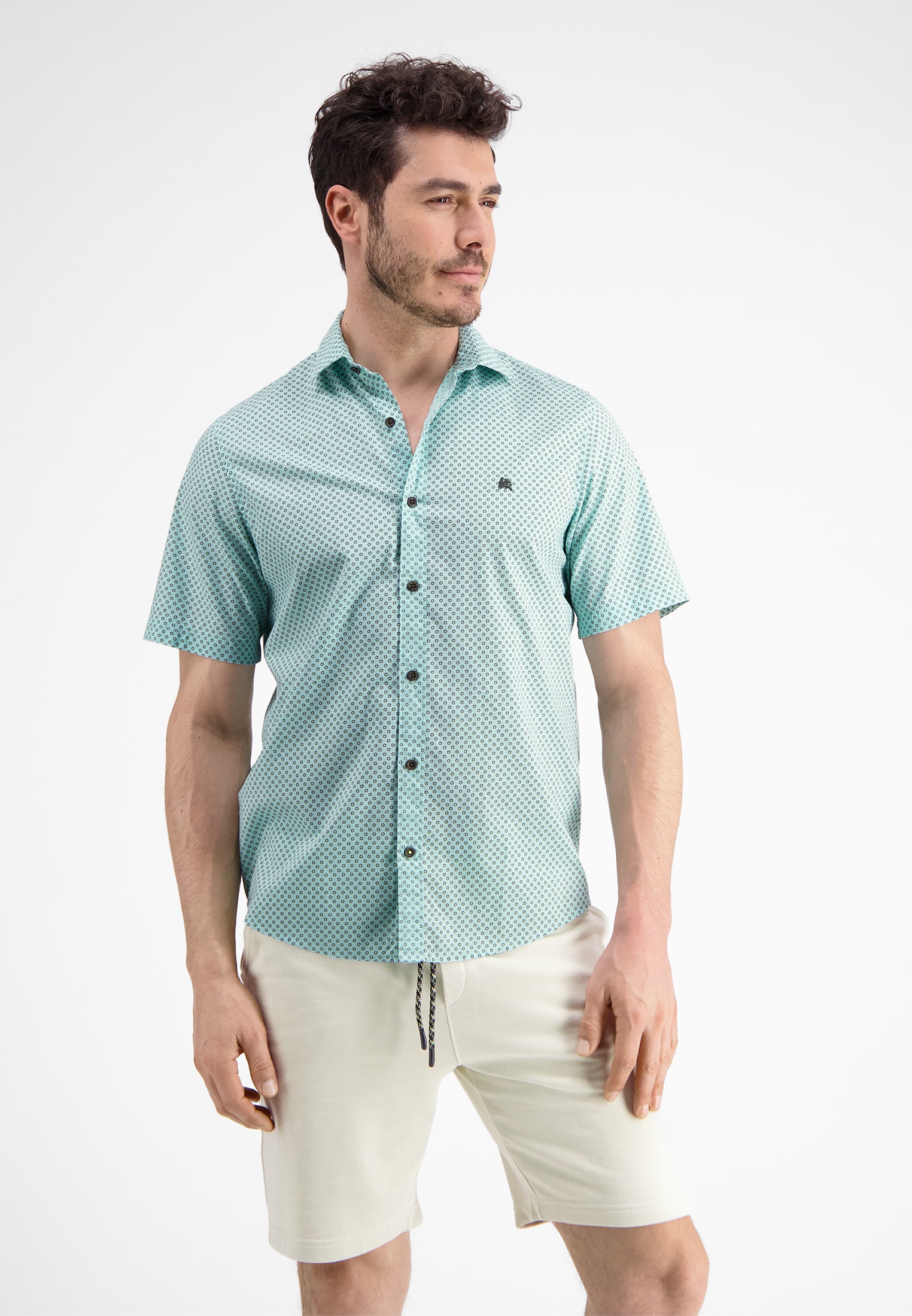 LERROS Kurzarmhemd »LERROS Kurzarmhemd *Geometric AOP*«