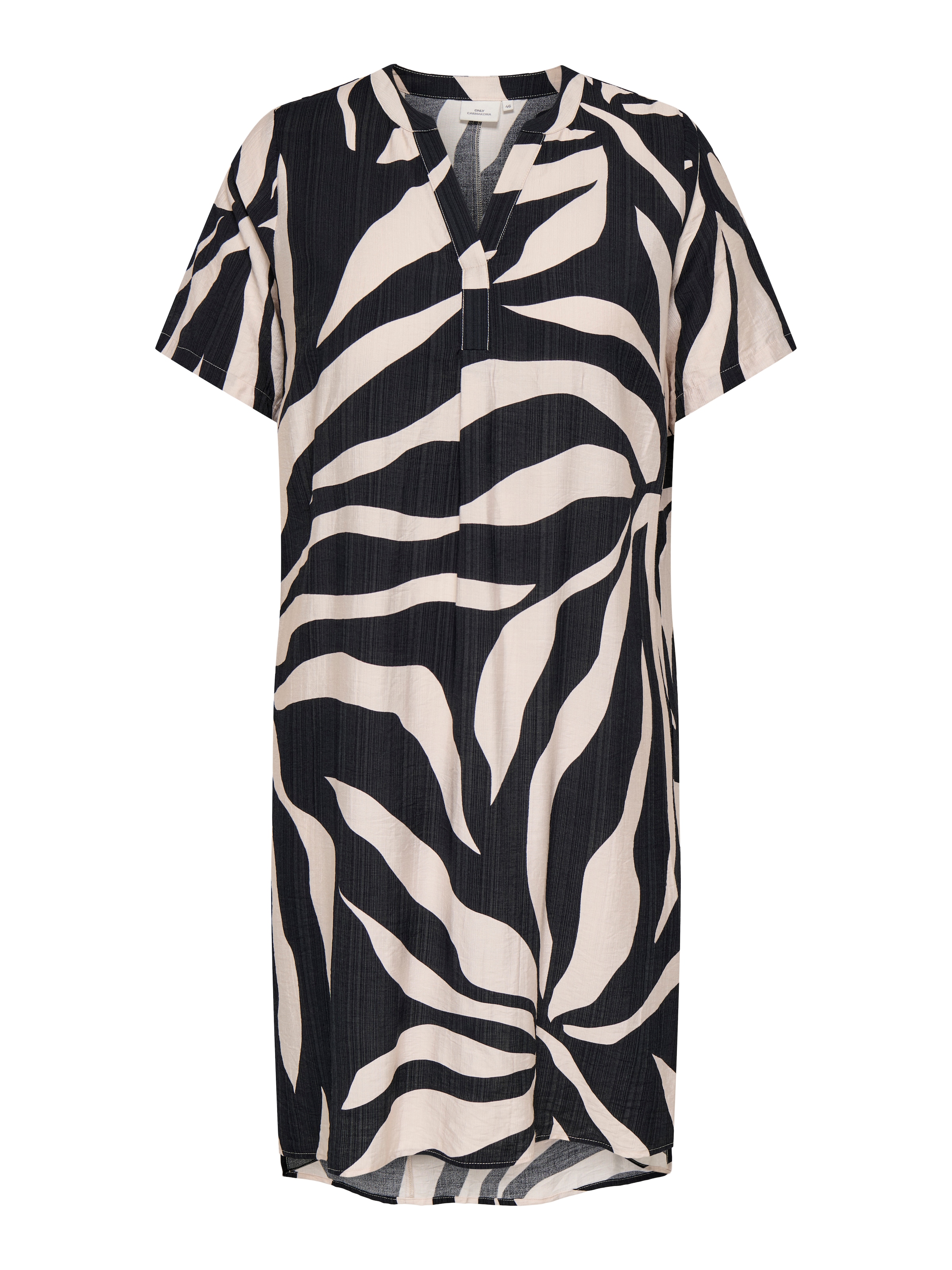 Image of ONLY CARMAKOMA Sommerkleid "CARSUSI S/S V-NECK KNEE DRESS WVN ZL" mit Viskose, regular fit, knielang