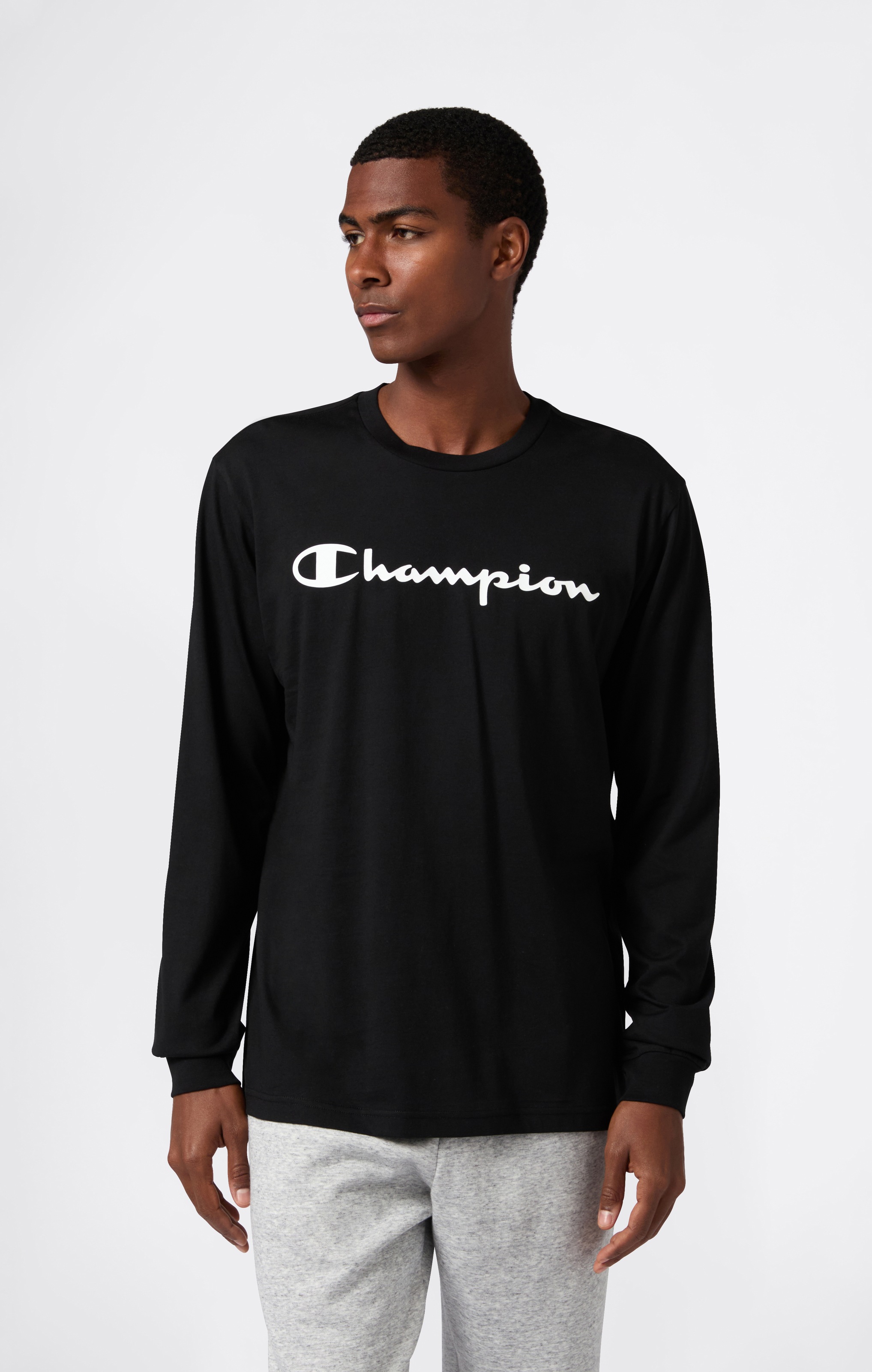 Image of Champion T-Shirt "BASICS Long-Sleeve T-Shirt Large Logo"