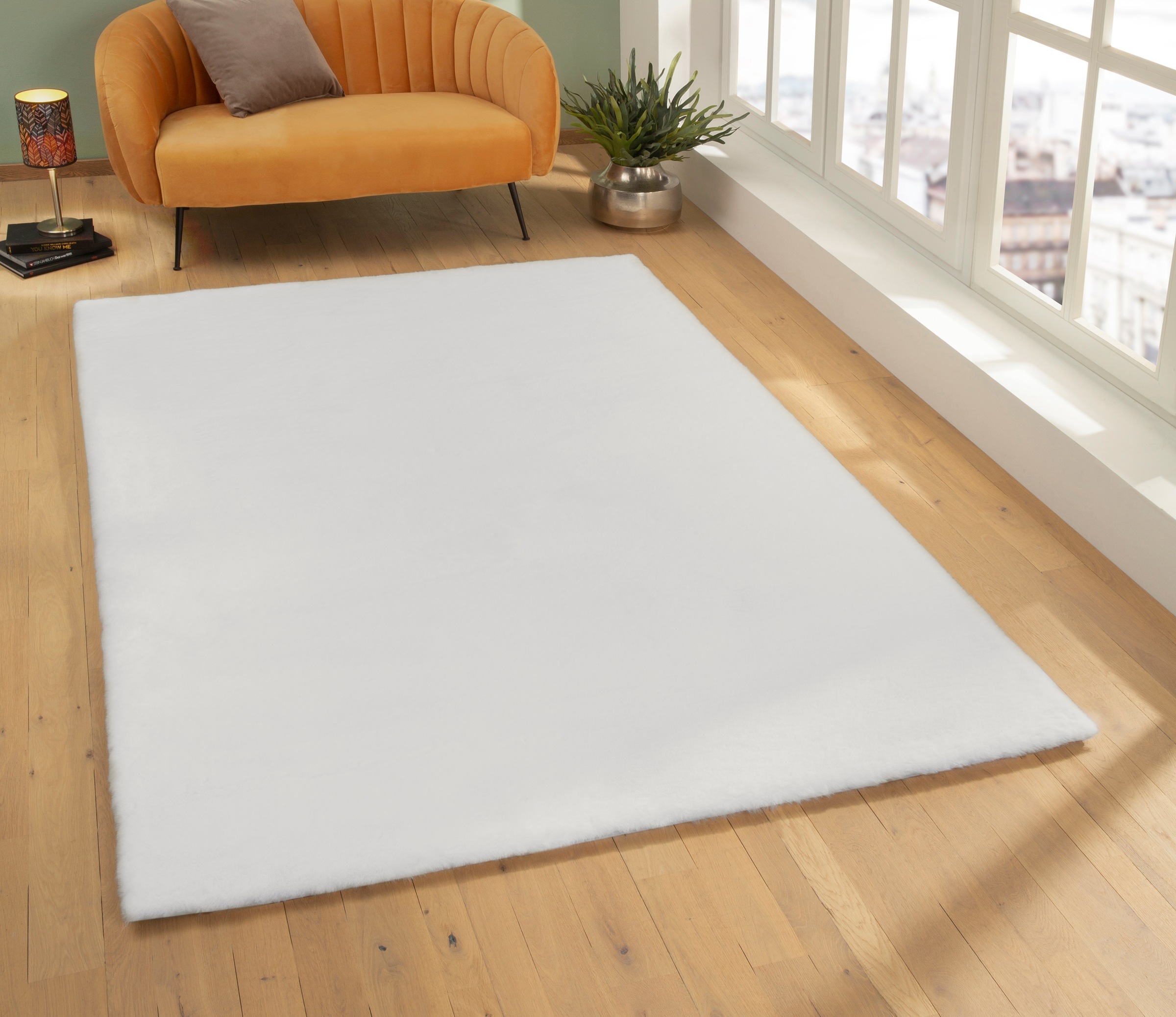 Image of GOODproduct Fellteppich "Rabbit, Kunstfell, Kaninchenfell-Haptik, Microfaser," rechteckig 42 mm Höhe besonders hoch und flauschig, Wohnzimmer, Schlafzimmer, Kinderzimmer