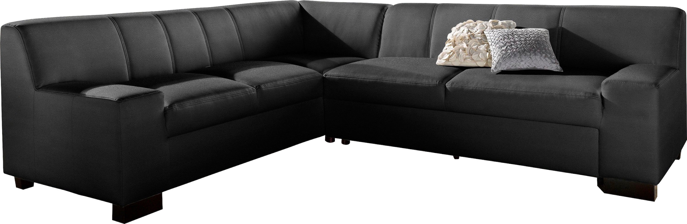 Image of DOMO collection Ecksofa "Norma, moderne Armlehnen, zeitlos und elegant, Breite 247cm, L-Form" wahlweise mit Bettfunktion