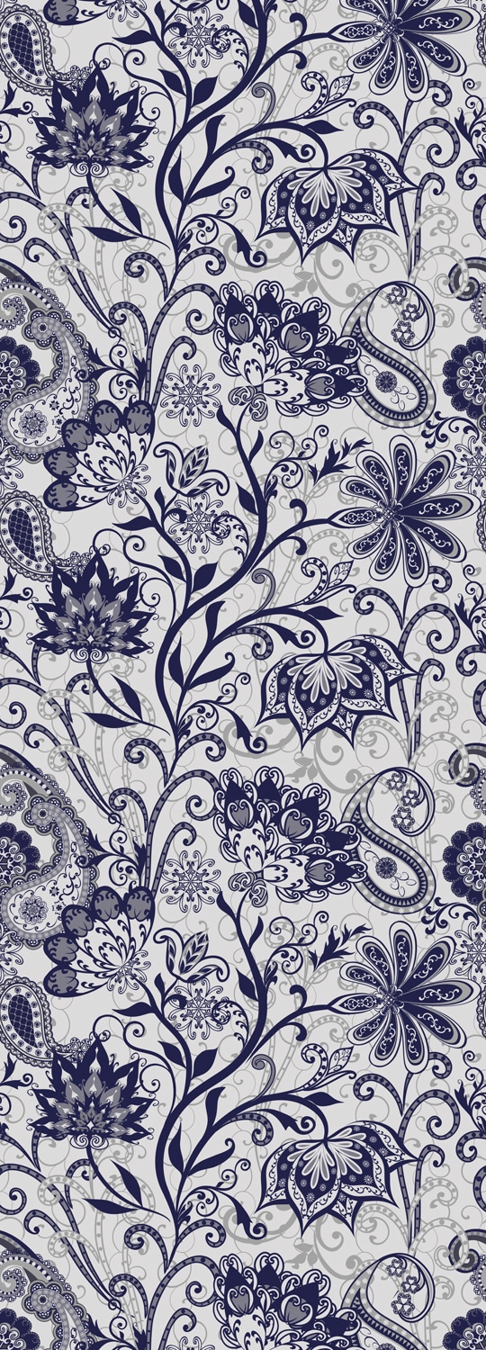 Image of queence Vinyltapete "Felice" Motiv bedruckt botanisch floral gemustert natürlich glatt 90x250cm, selbstklebend, kinderleichte Anbringung, Sticker