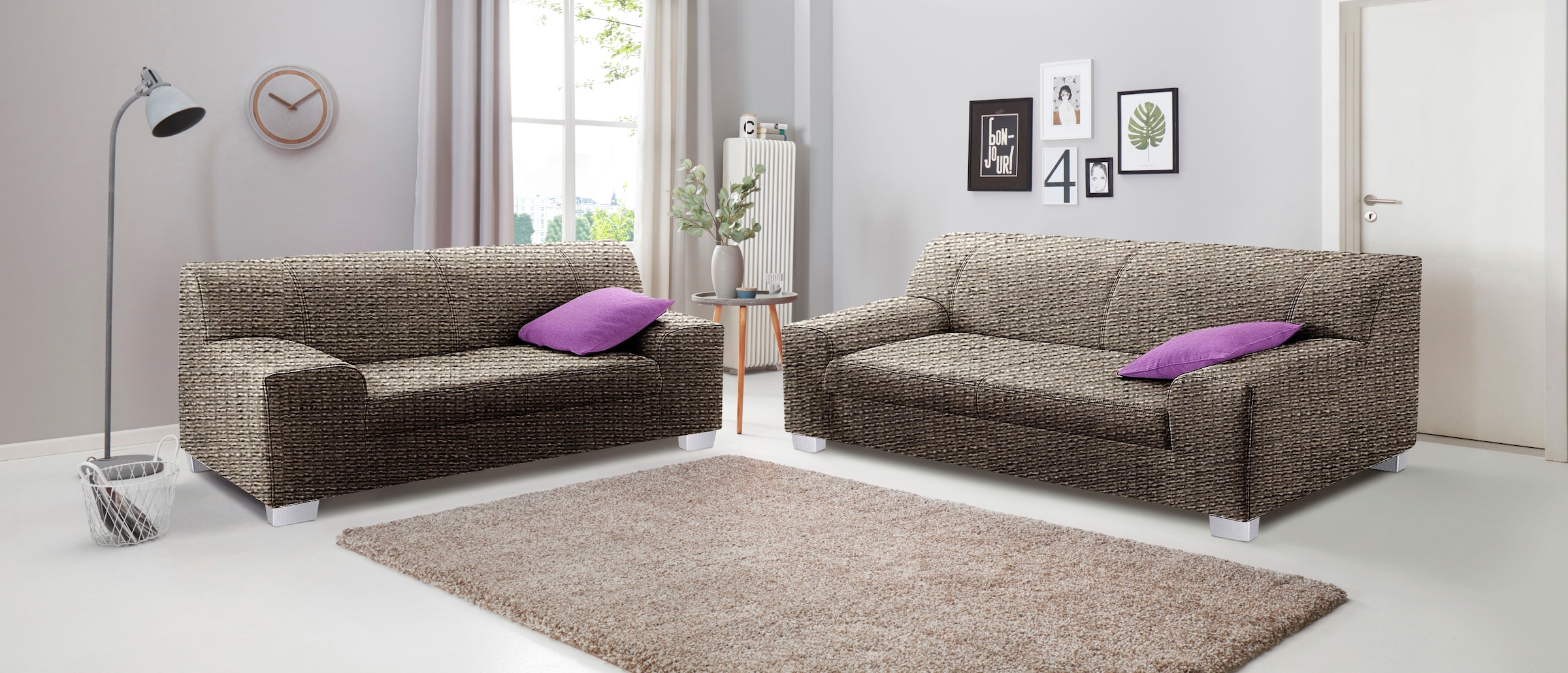 Image of DOMO collection Polstergarnitur "Amando zeitlos und modern, komfortabel" Spar-Set, bestehend aus 2er- und 3er-Sofa