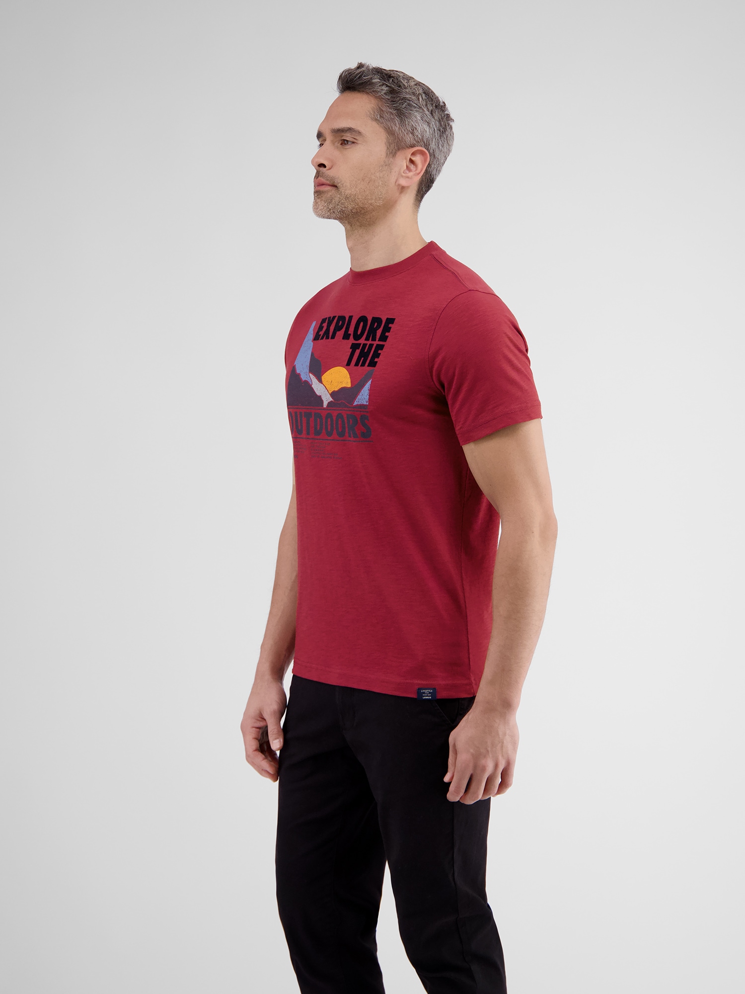 LERROS T-Shirt »LERROS T-Shirt mit Outdoor-Brustprint«